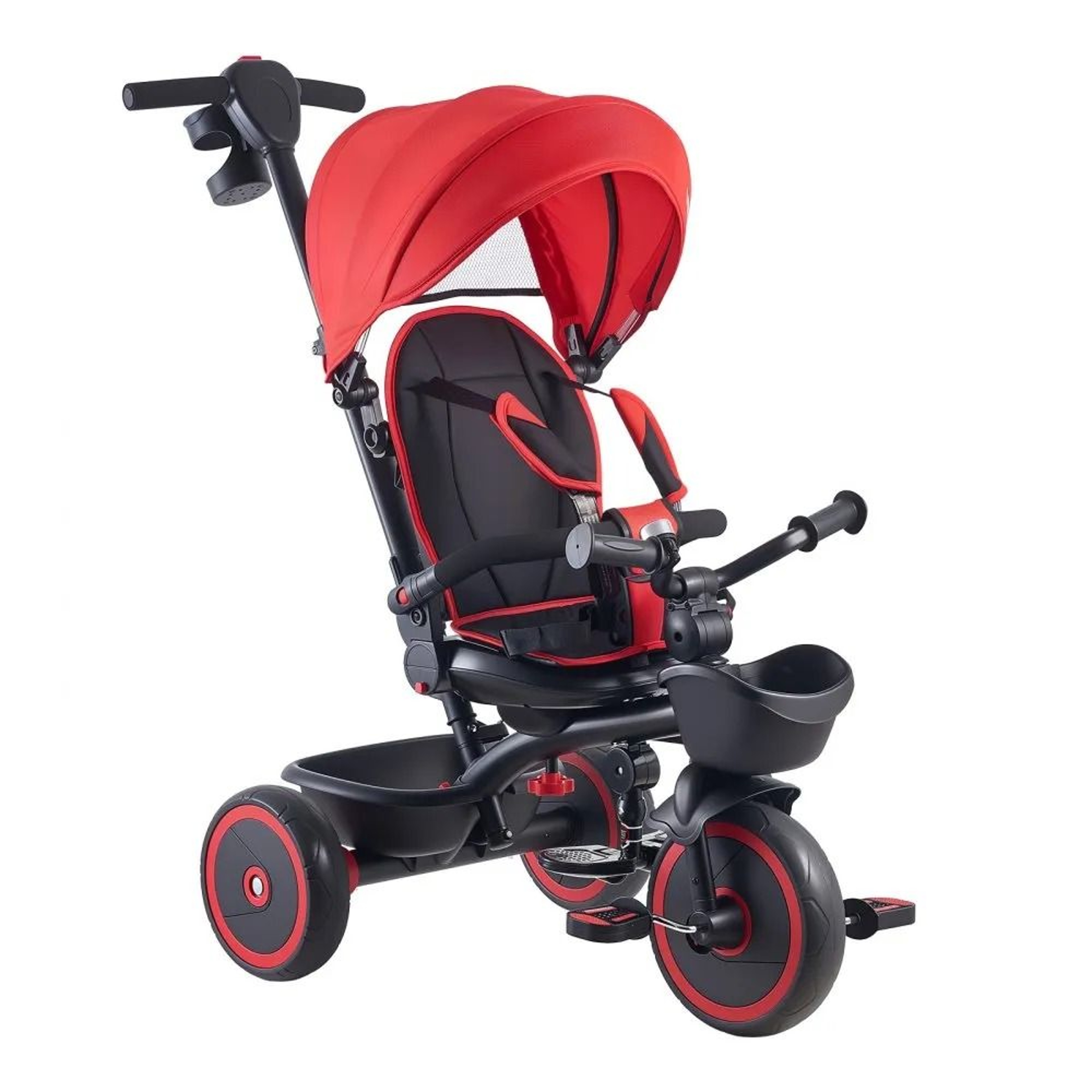 6 In 1 Toddler Tricycle Stroller With Push Handle Adjustable Seat And Canopy 8