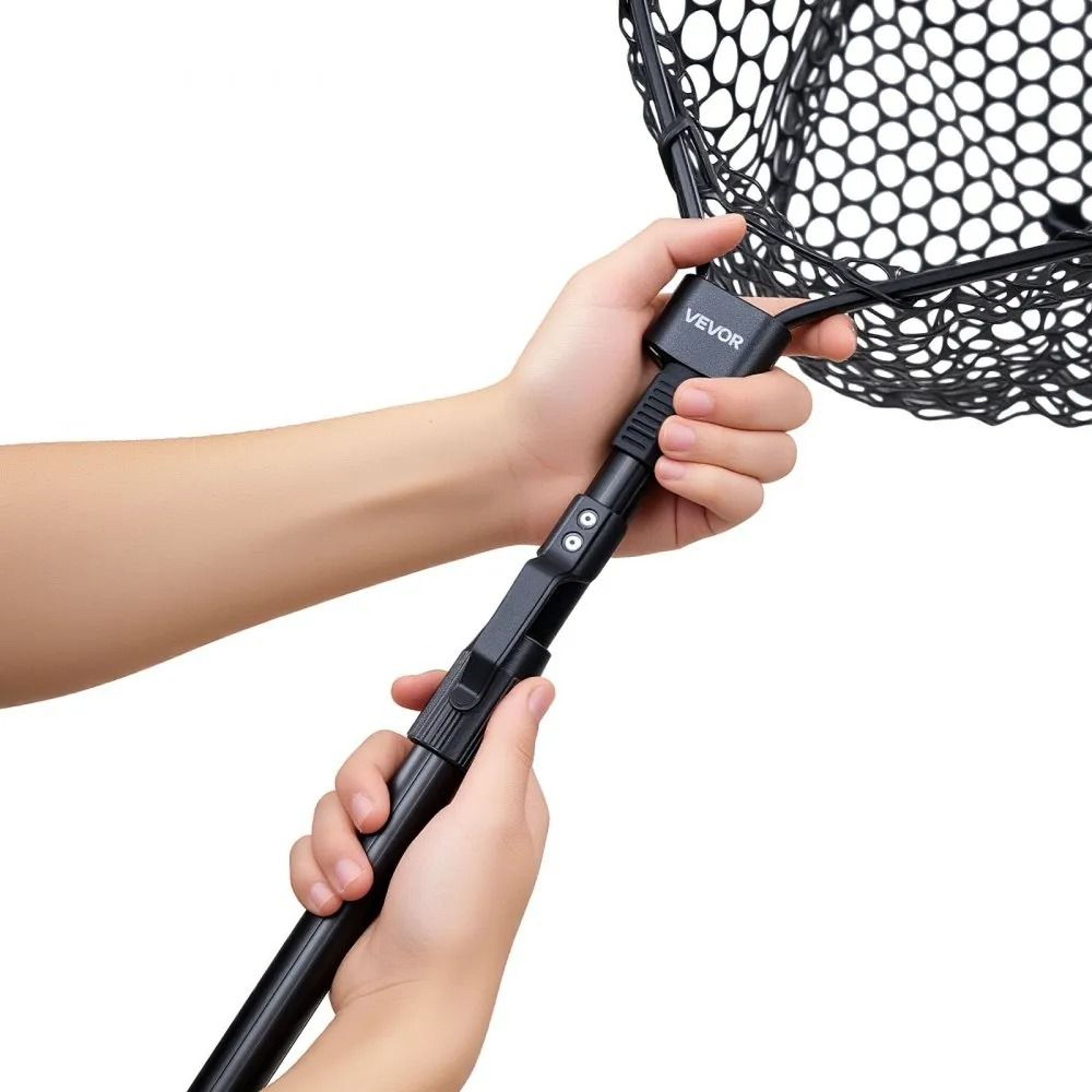 Foldable Fishing Net With Telescopic Landing Net Handle And Soft Silicone Fish Net Mesh 8