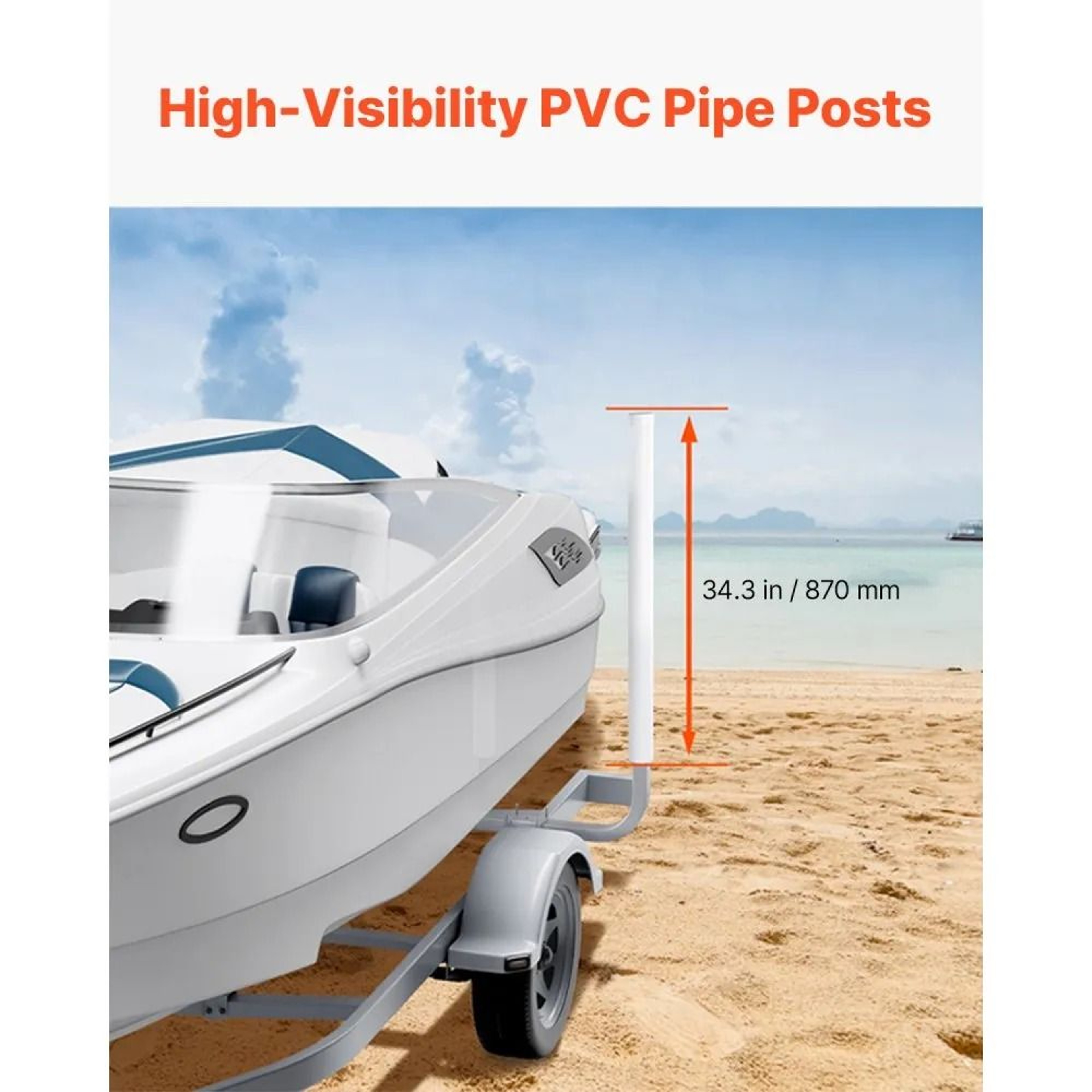 Adjustable Boat Trailer Guide Poles With PVC Protection For Easy Loading 3