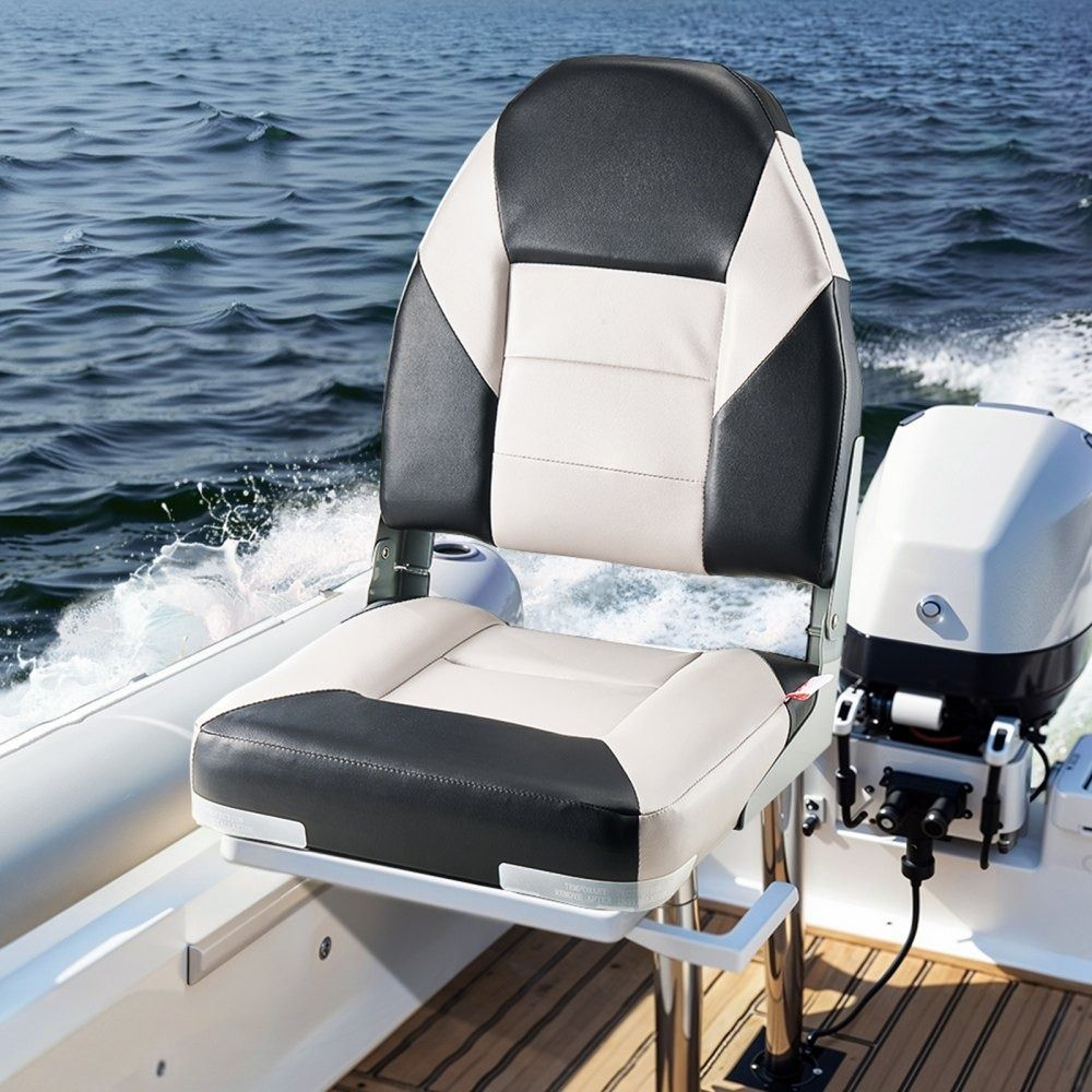 Folding Boat Seat High Back Fishing Seat With Waterproof Cushion 5
