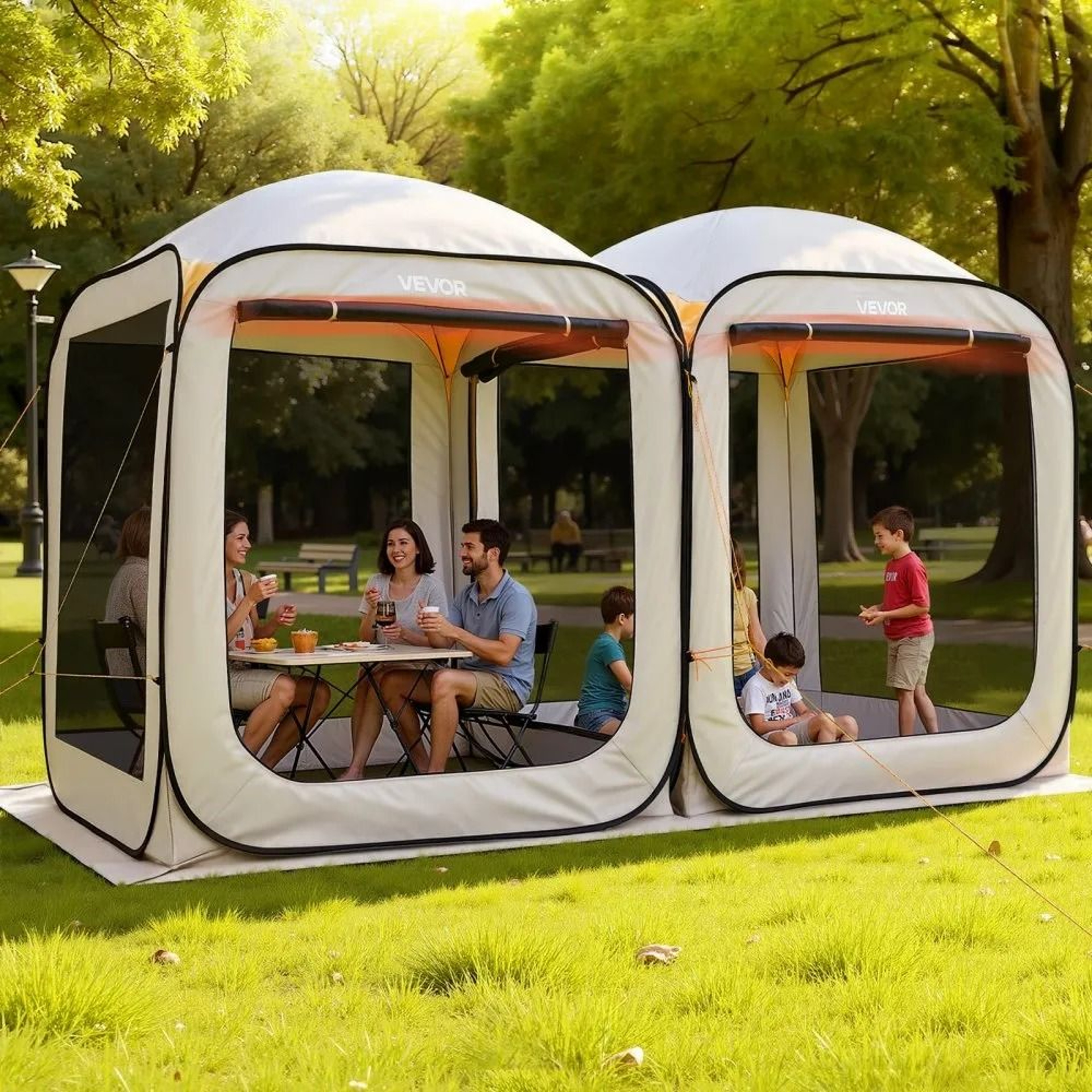 Screen House Tent 12x6 FT Portable Pop Up Screen Tent Outdoor Canopy 7