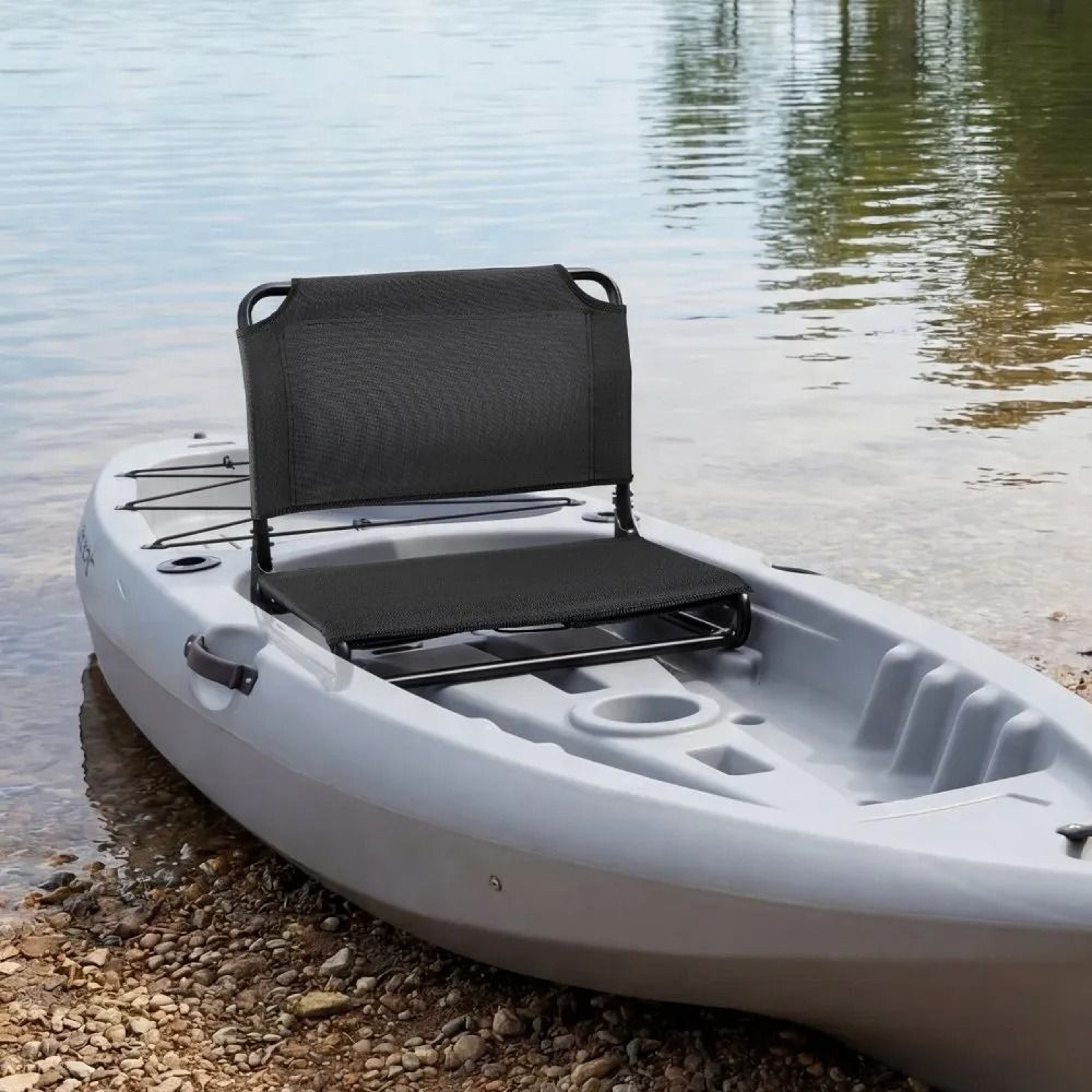 Elevated Folding Kayak Seat With Back Support For Fishing And Paddling 6
