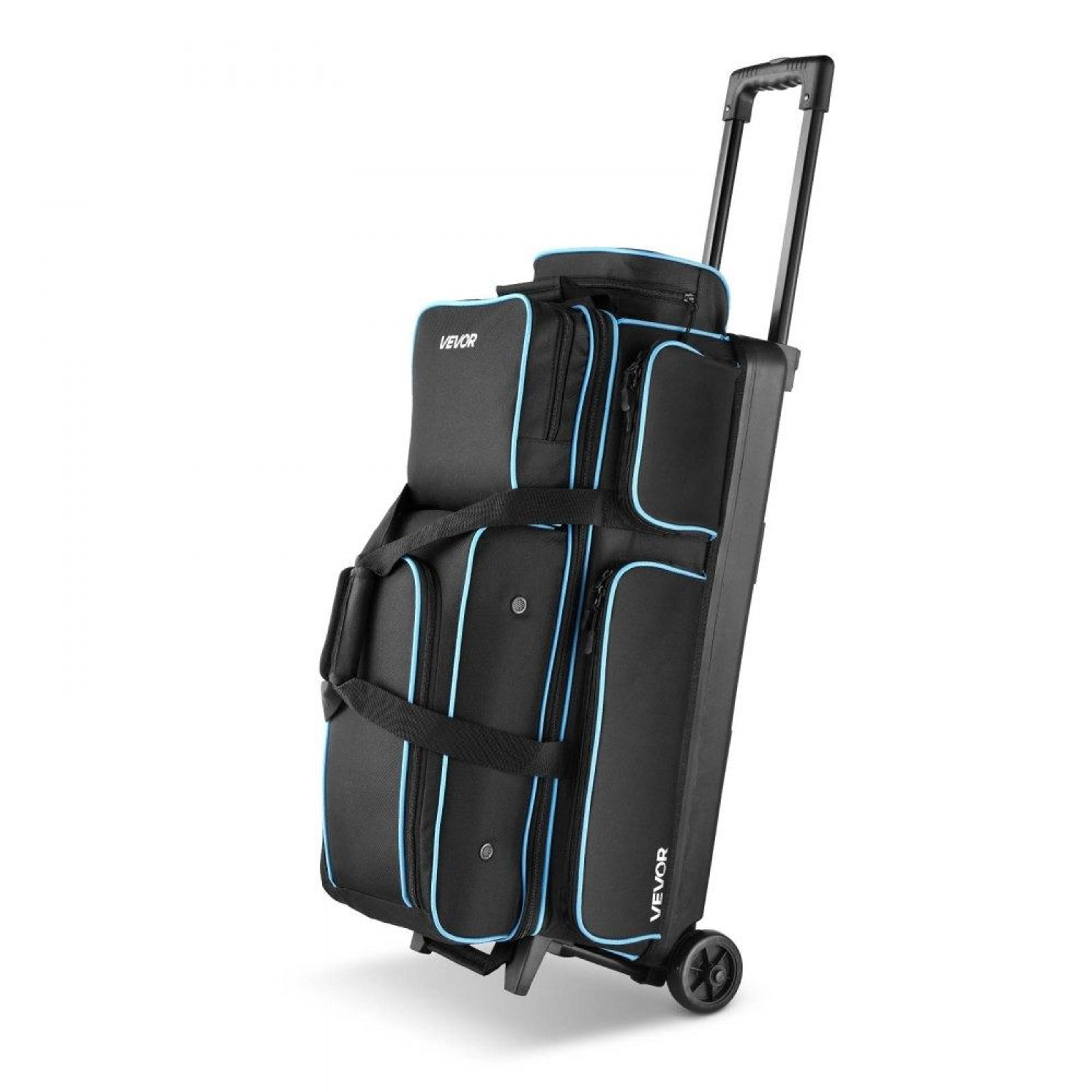 3 Ball Bowling Bag With Wheels Rolling Carry Case With Shoe Compartment 0
