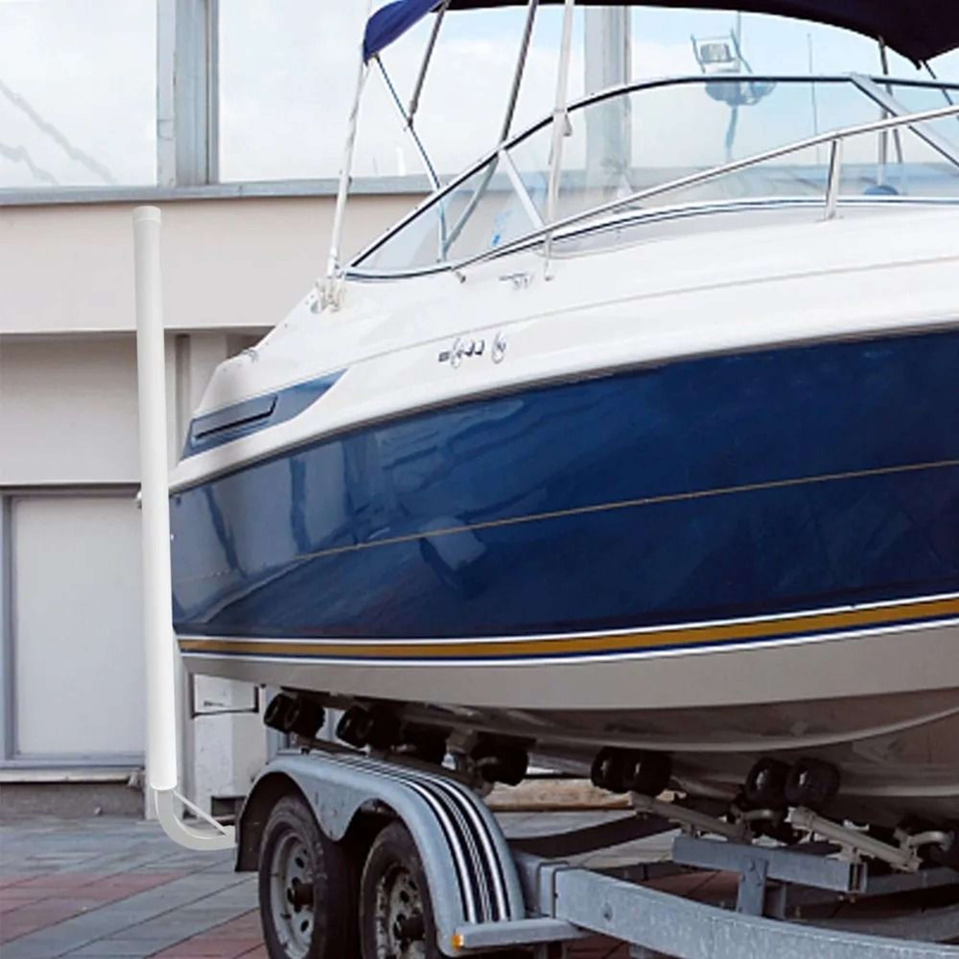 60 Inch Boat Trailer Guide On Steel Posts With PVC Covers For Easy Loading 5