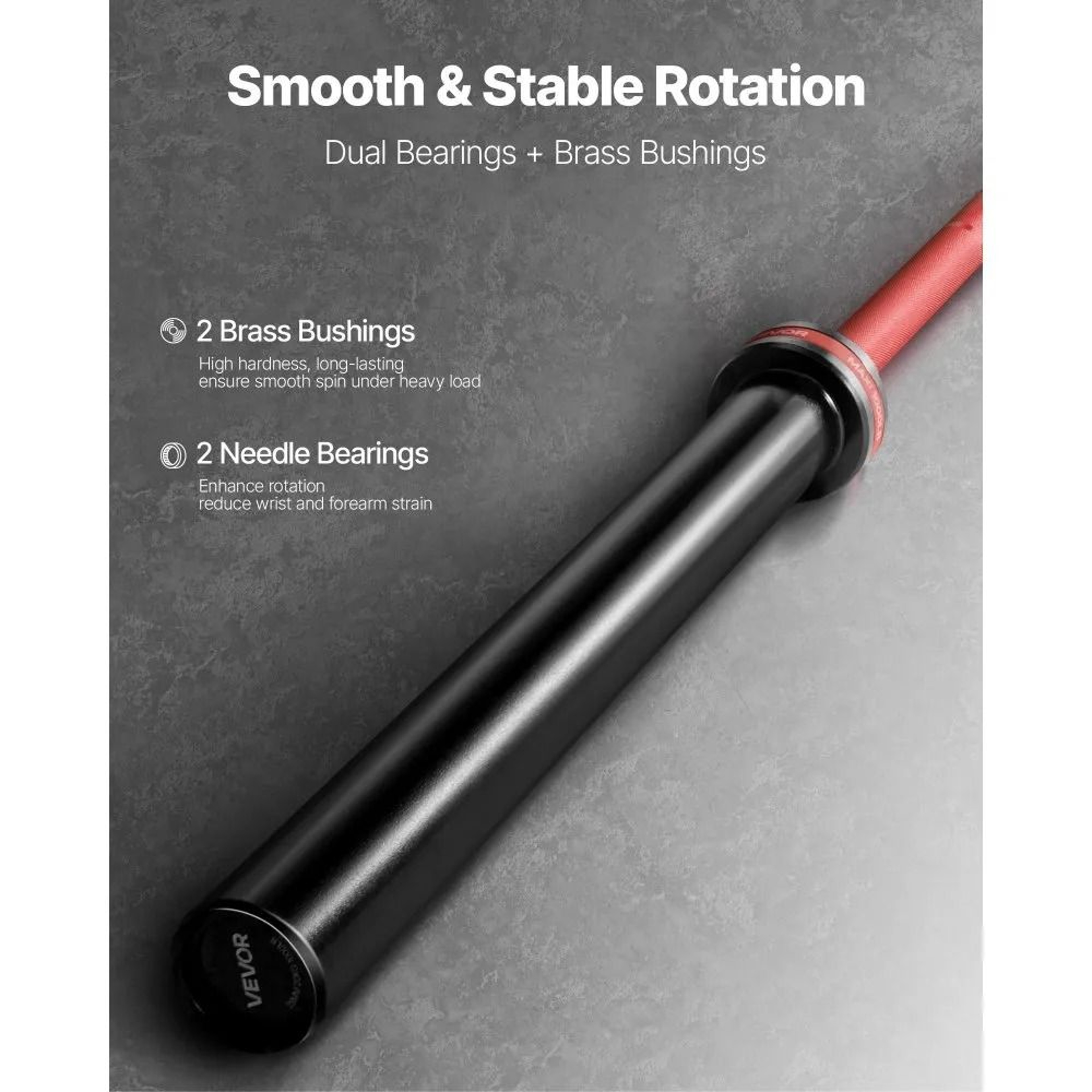 7FT Olympic Barbell Bar 1000LB Capacity For Strength Training 6
