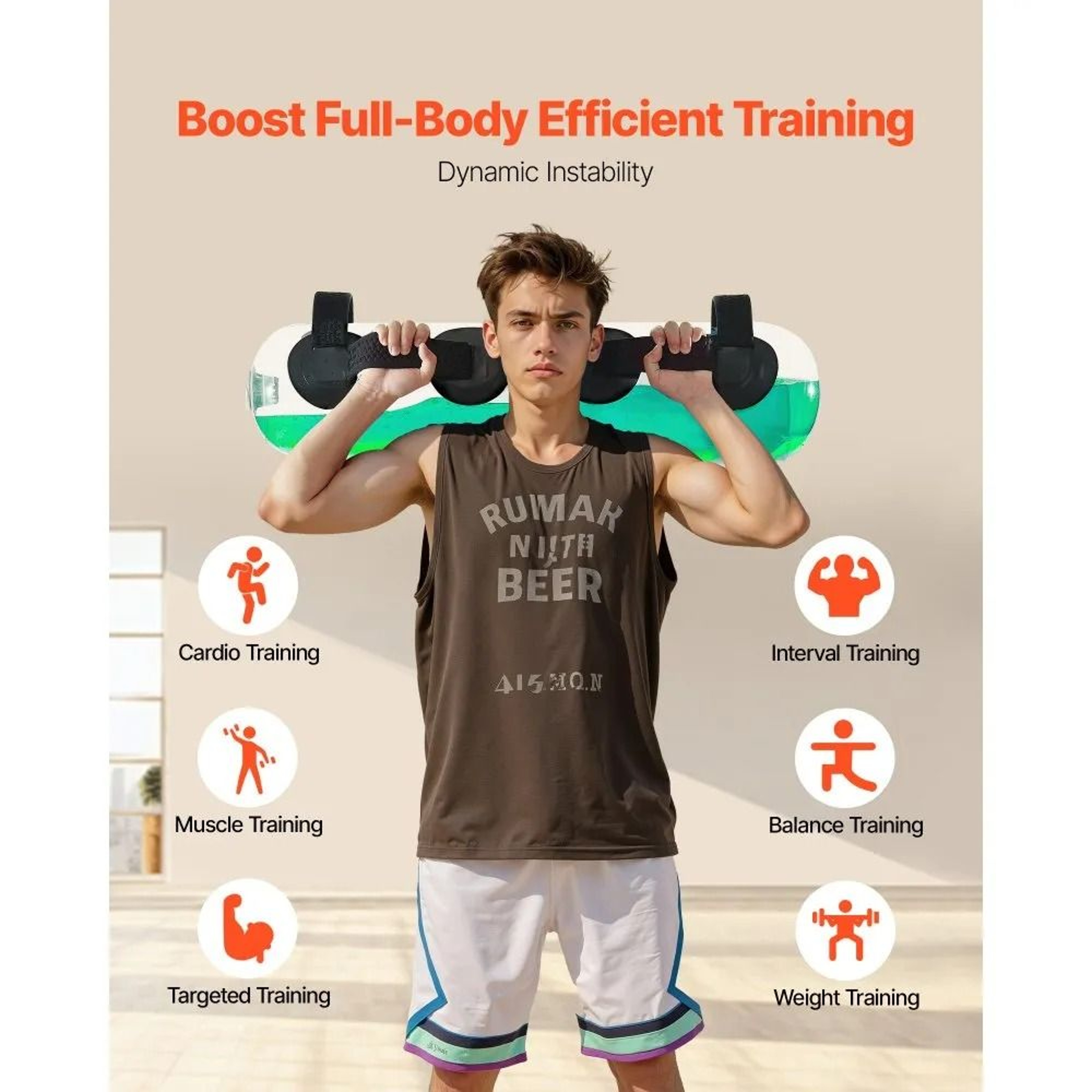 50 Lbs Adjustable Aqua Bag Water Weight For Full Body Strength Training 5