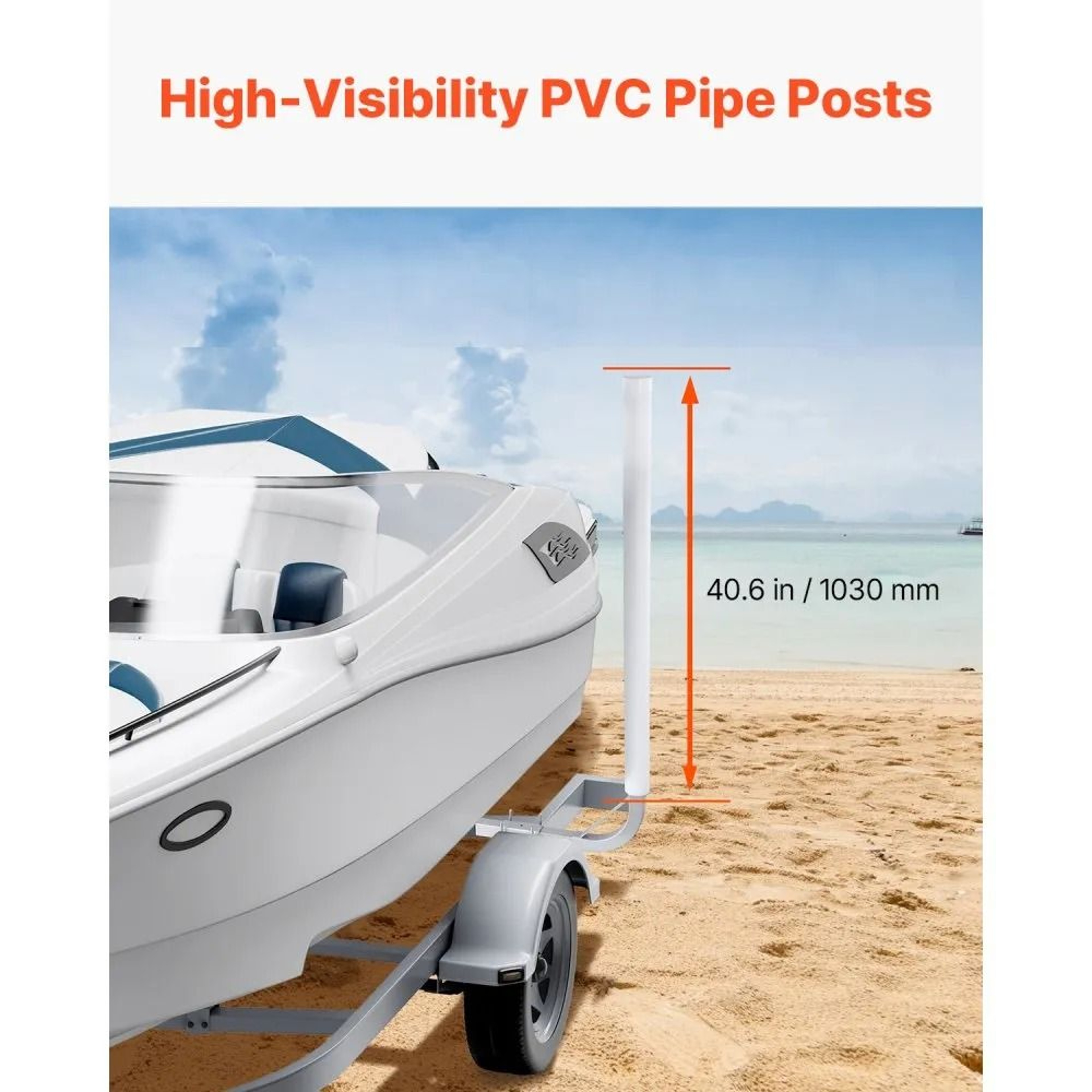 Adjustable Boat Trailer Guide Poles With Steel Frame And PVC Protection 3