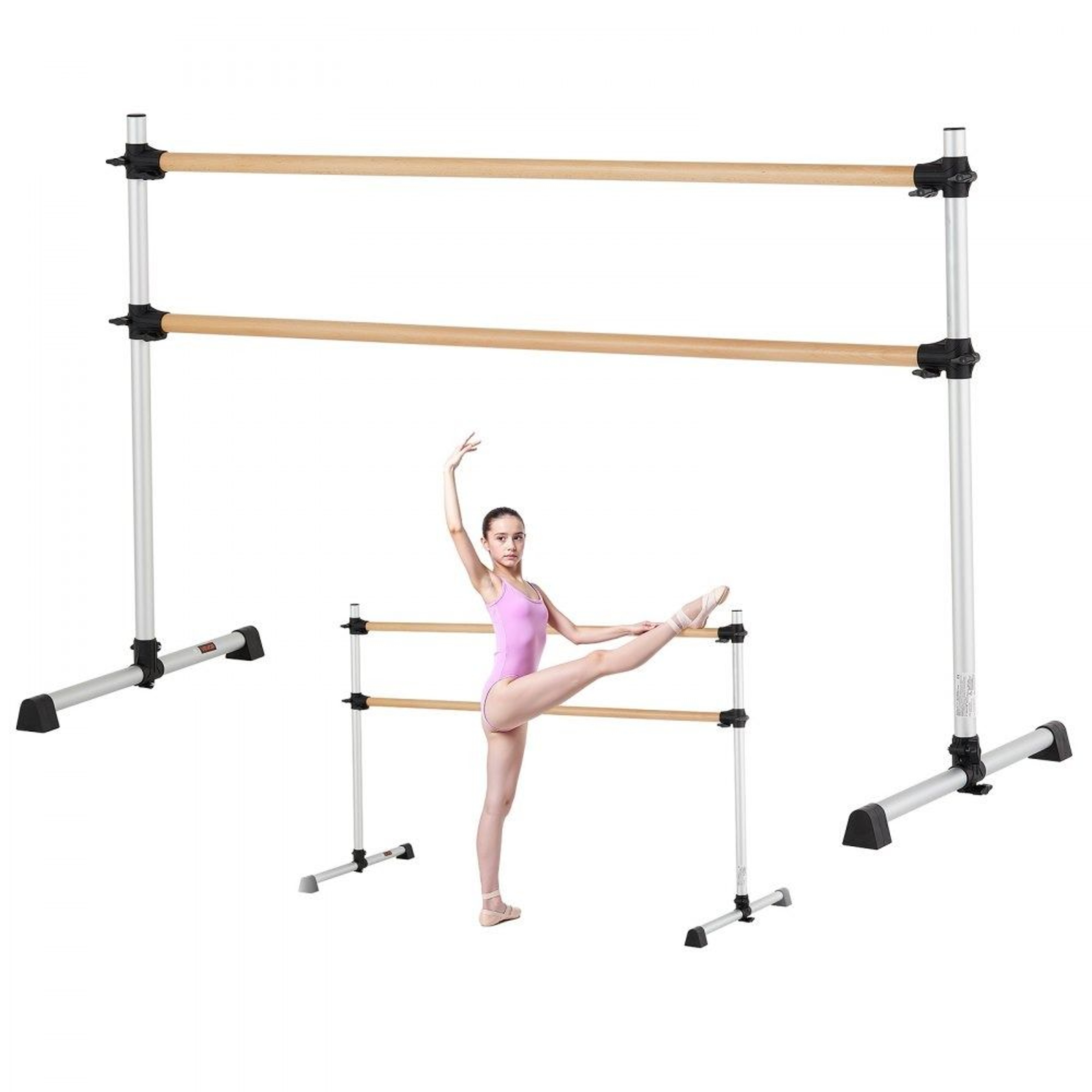 6 Ft Adjustable Ballet Barre Freestanding Dance Bar For Home Fitness 0
