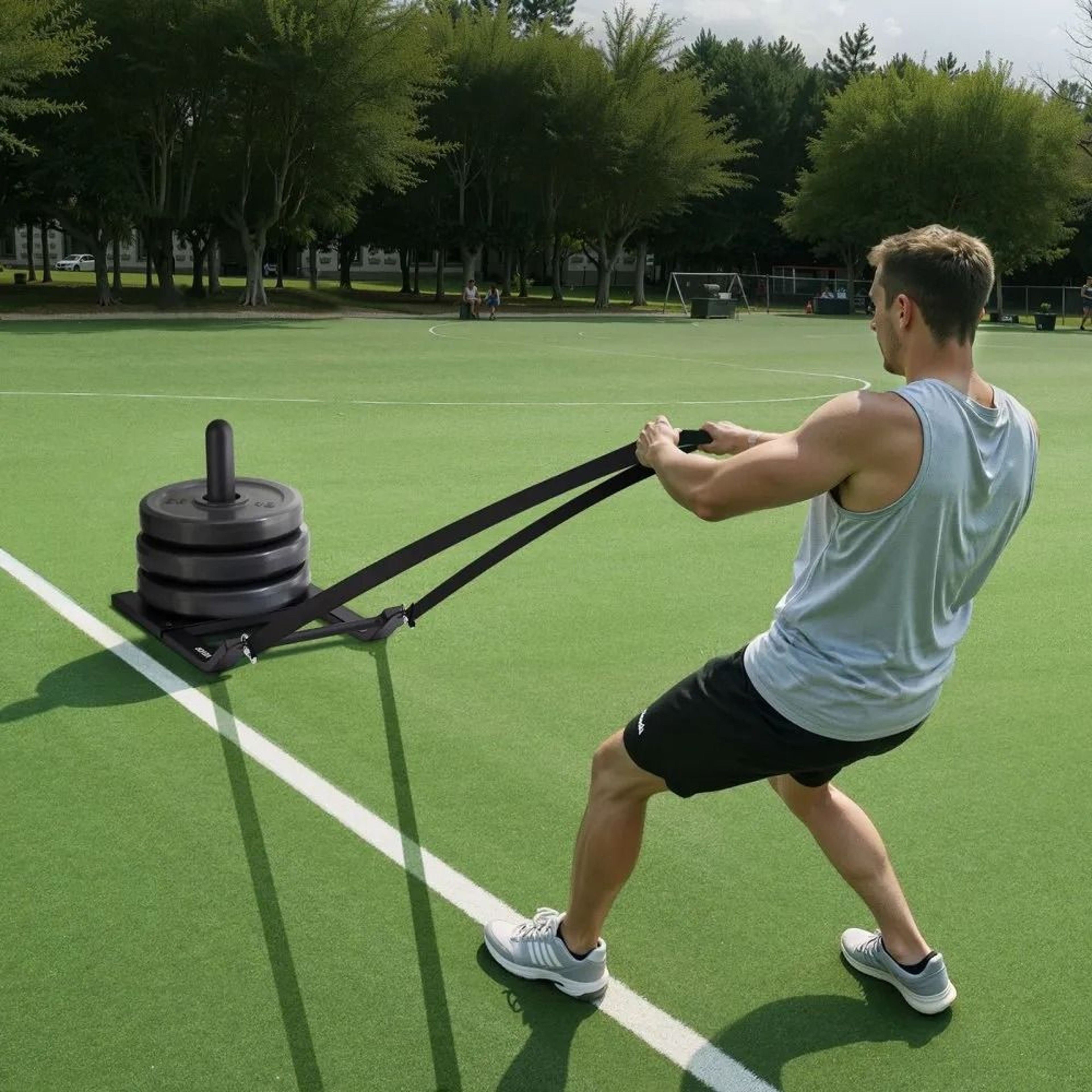 Weight Training Sled Steel Power Sled For Strength Speed And Athletic Workouts 6