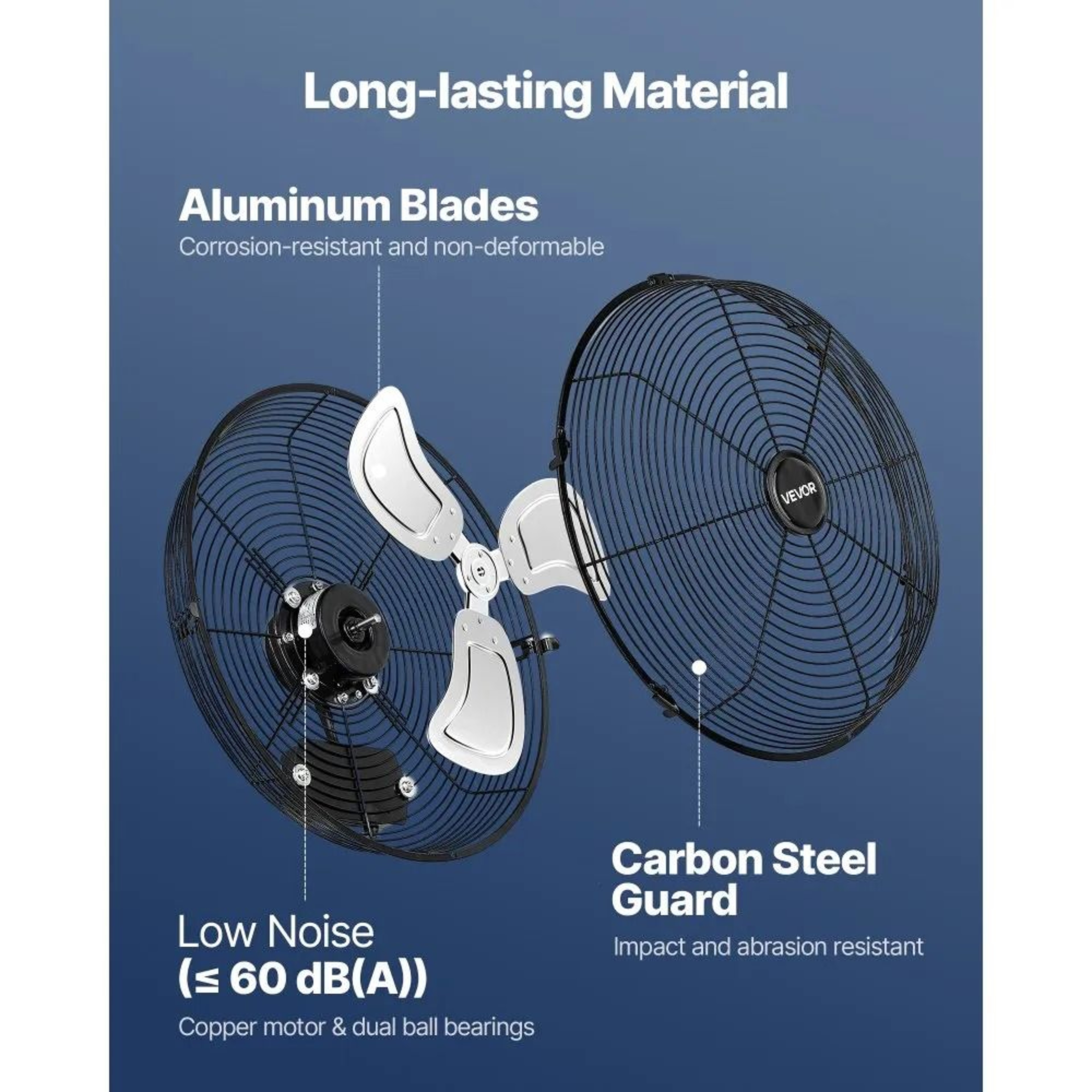 18 Inch Industrial Wall Mount Fan High Velocity 4000 CFM Garage Workshop Cooling Fan 1
