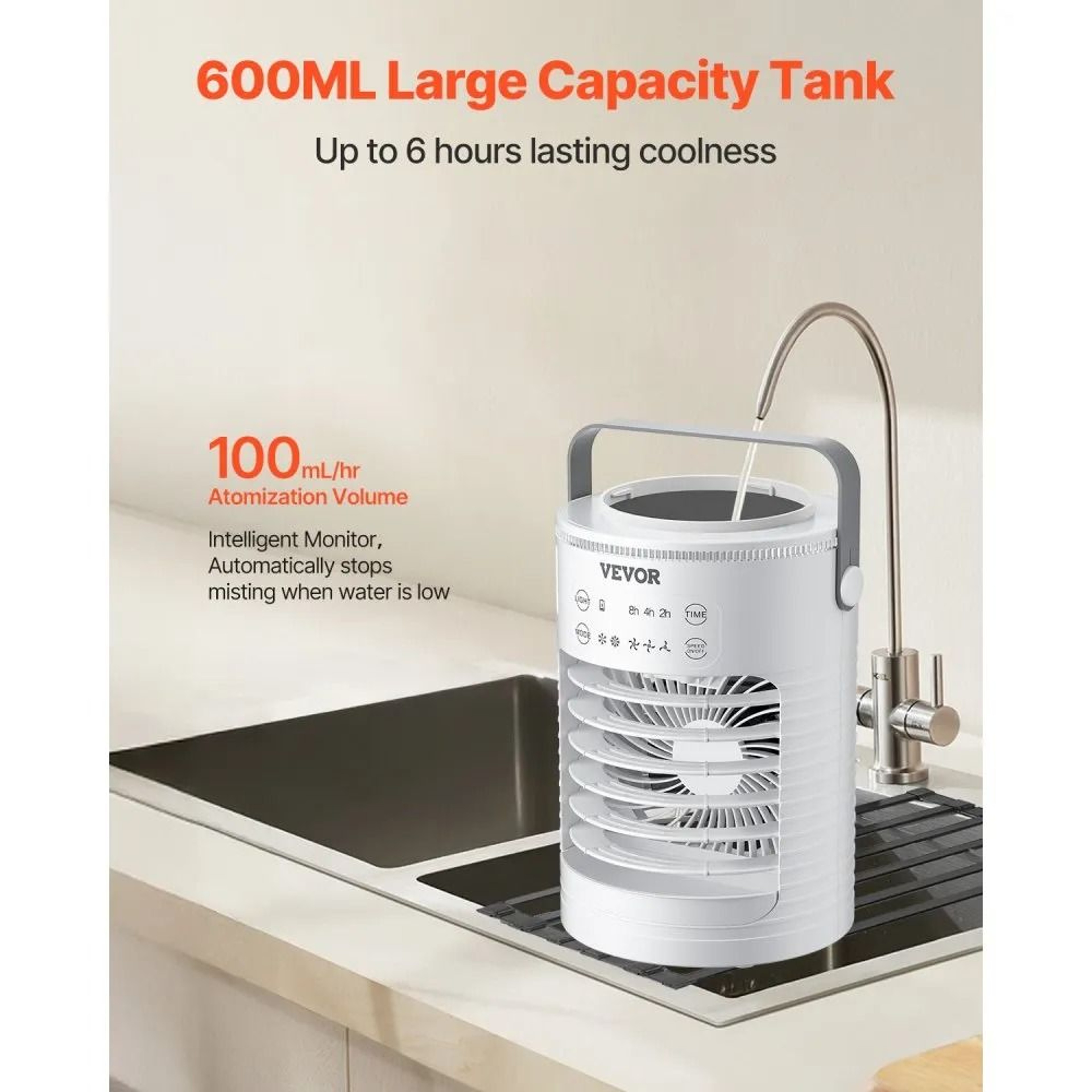 Portable Air Conditioner 4 In 1 Mini Evaporative Air Cooler With Timer 4