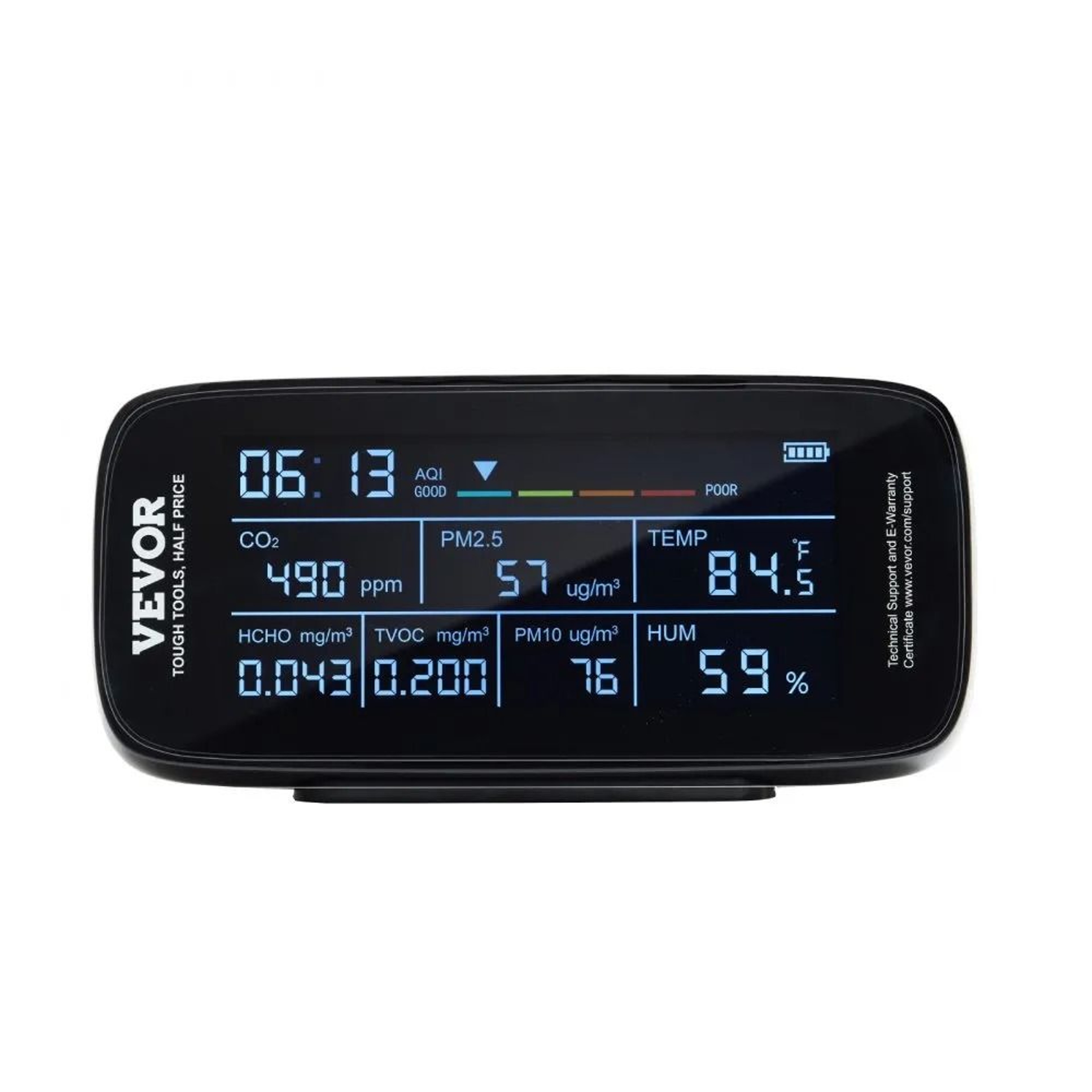 9 In 1 Air Quality Monitor CO2 Detector With PM25 HCHO TVOC Sensor 9