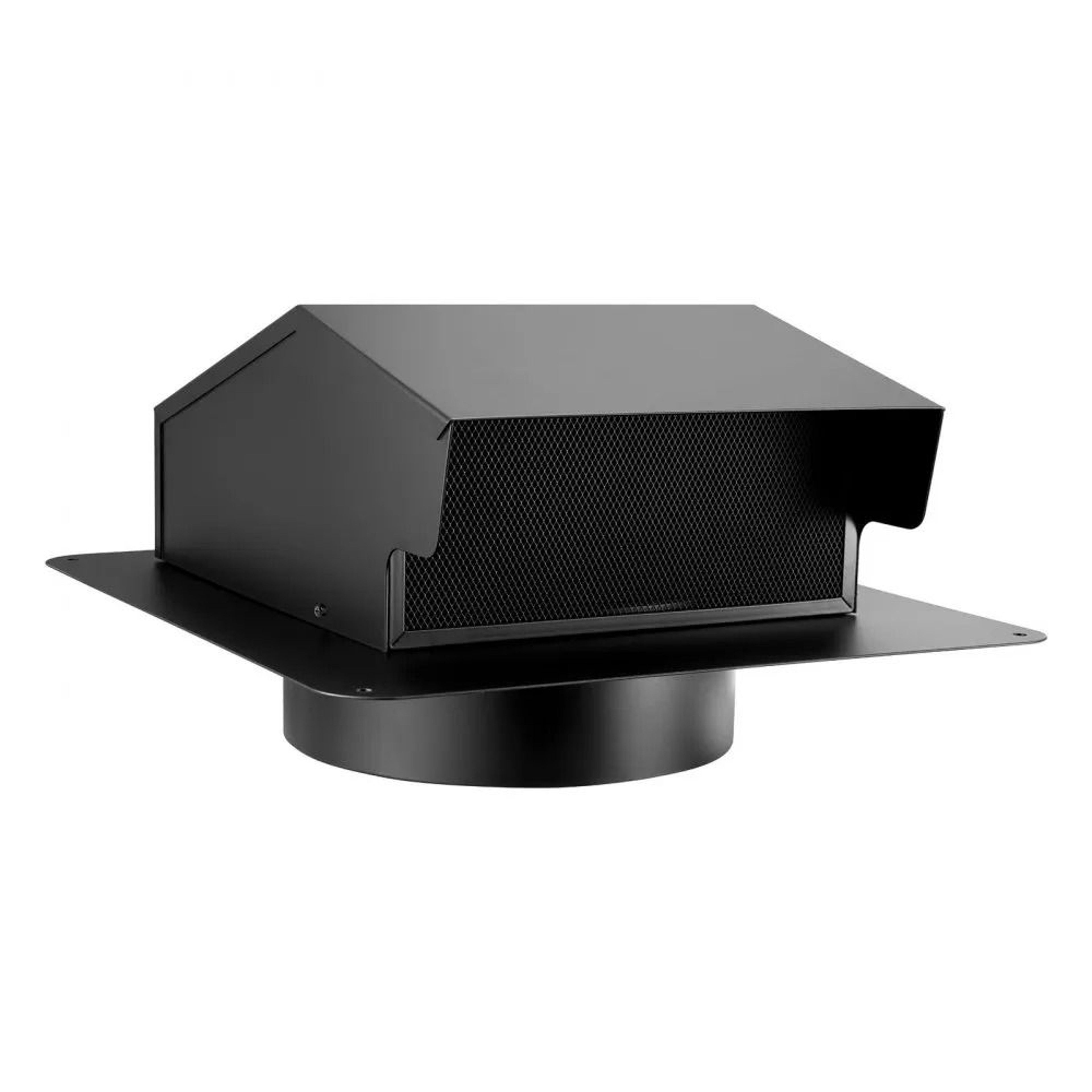 6 Inch Hooded Wall Vent Cover Steel Exhaust Vent With Protective Mesh 7
