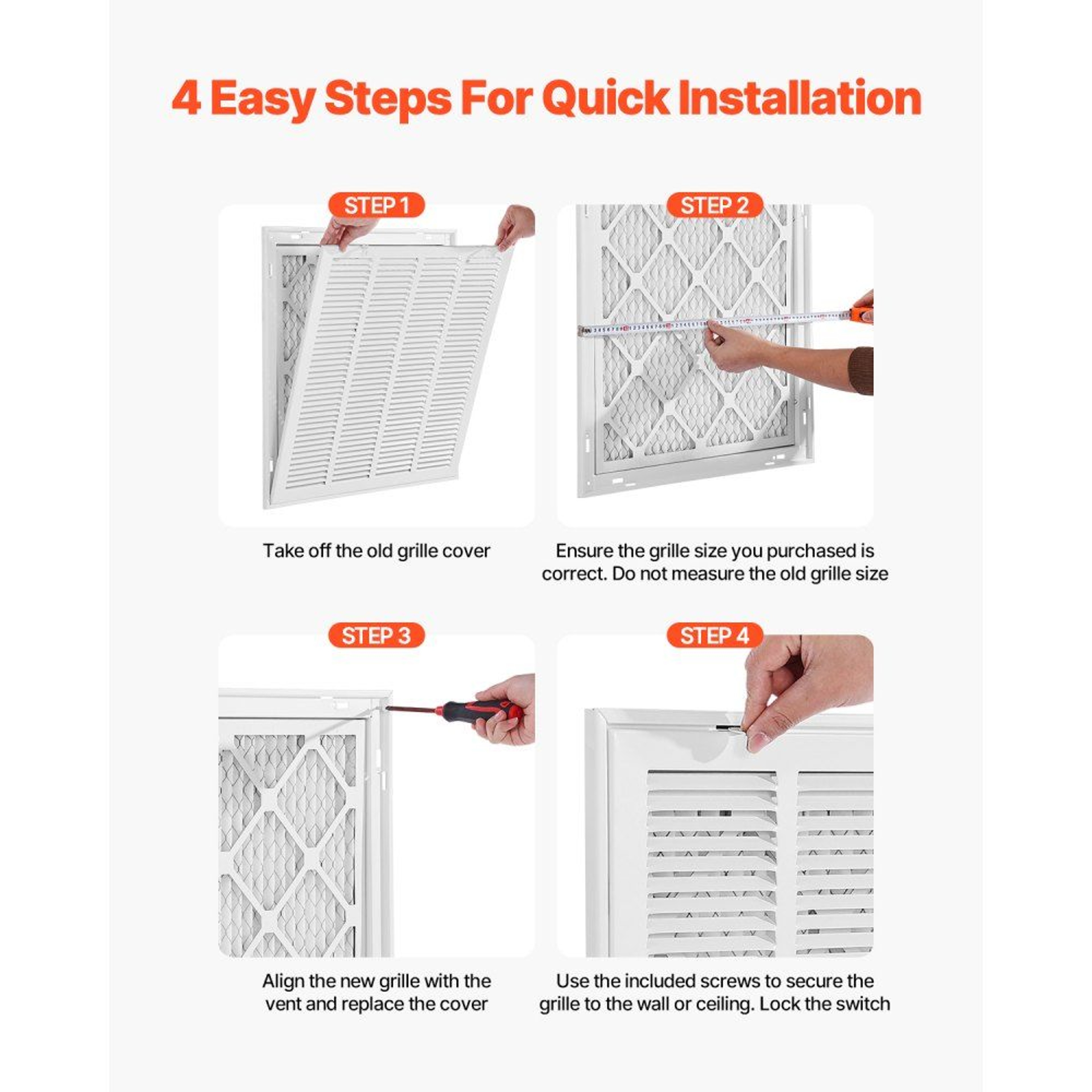 20 X 20 Return Air Filter Grille With Filter  Steel HVAC Return Air Vent Cover For Wall  Ceiling 3