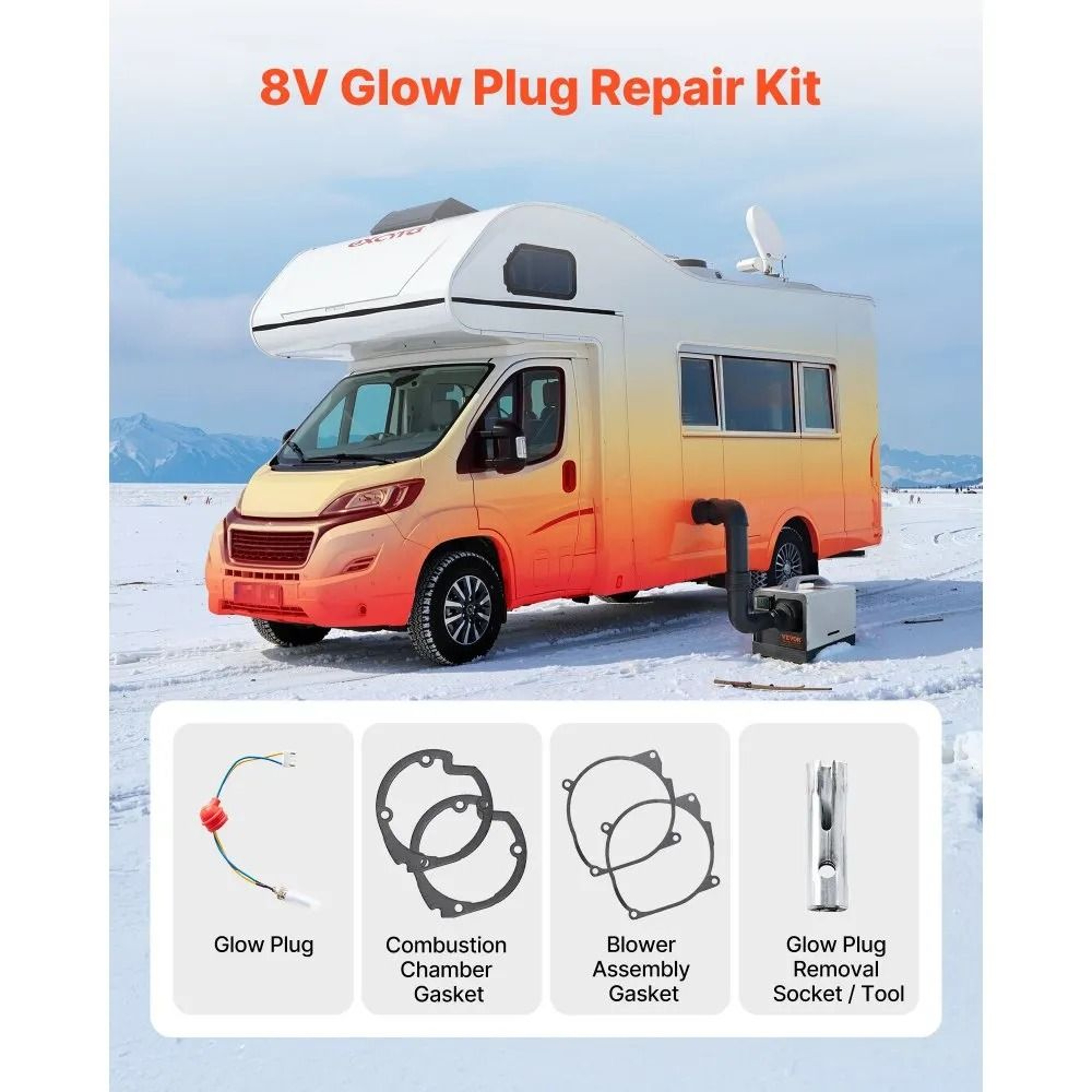 8V Diesel Heater Glow Plug Repair Kit For 2KW 5KW 8KW Air Heaters 1