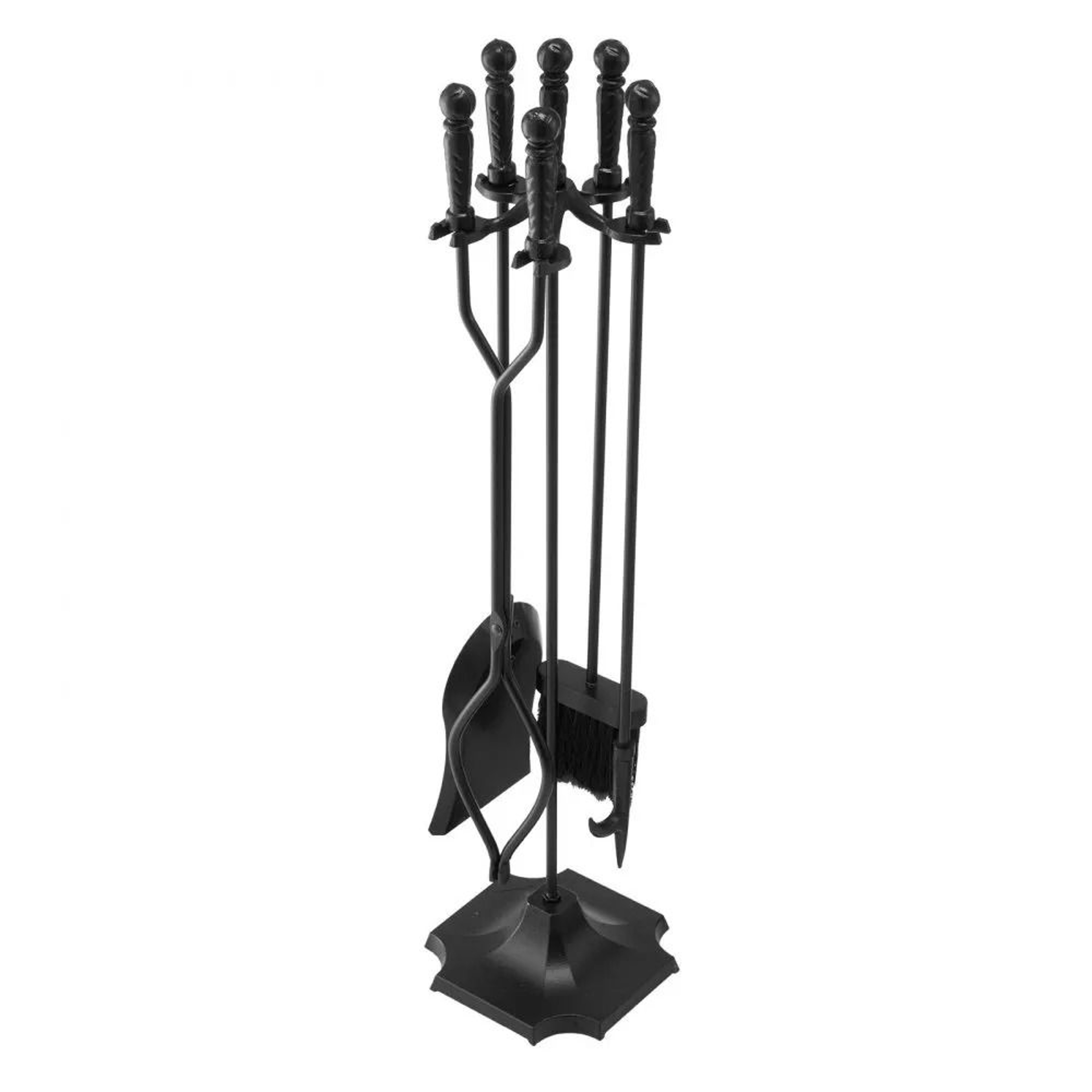Fireplace Tool Set 5 Piece Wrought Iron Fireplace Accessories Stand For Indoor  Outdoor Fires 8