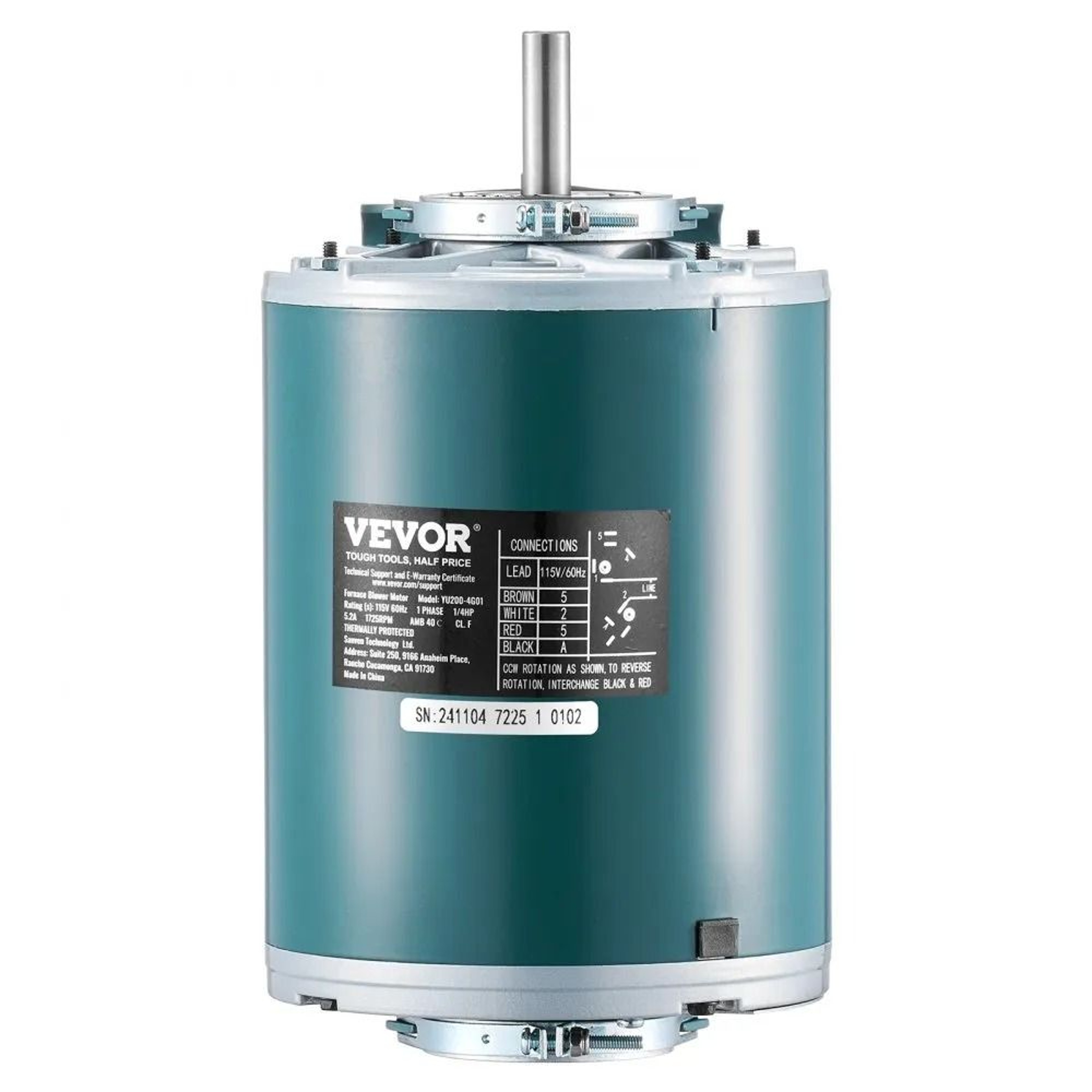 14HP Furnace Blower Motor 115V 1725RPM HVAC Replacement Motor 6