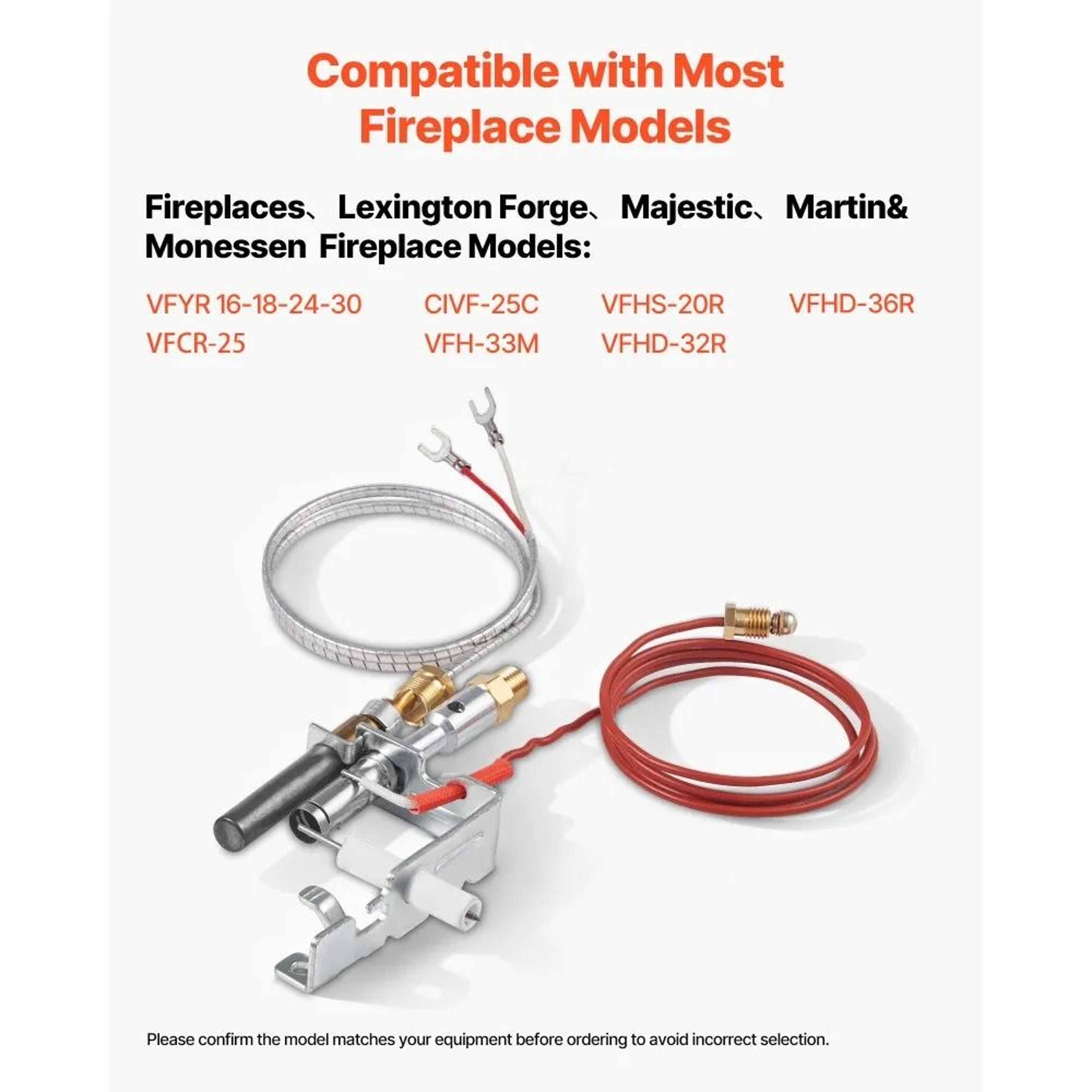 Gas Pilot Assembly Replacement Kit For Fireplace LPG Ignition 14D0477 3