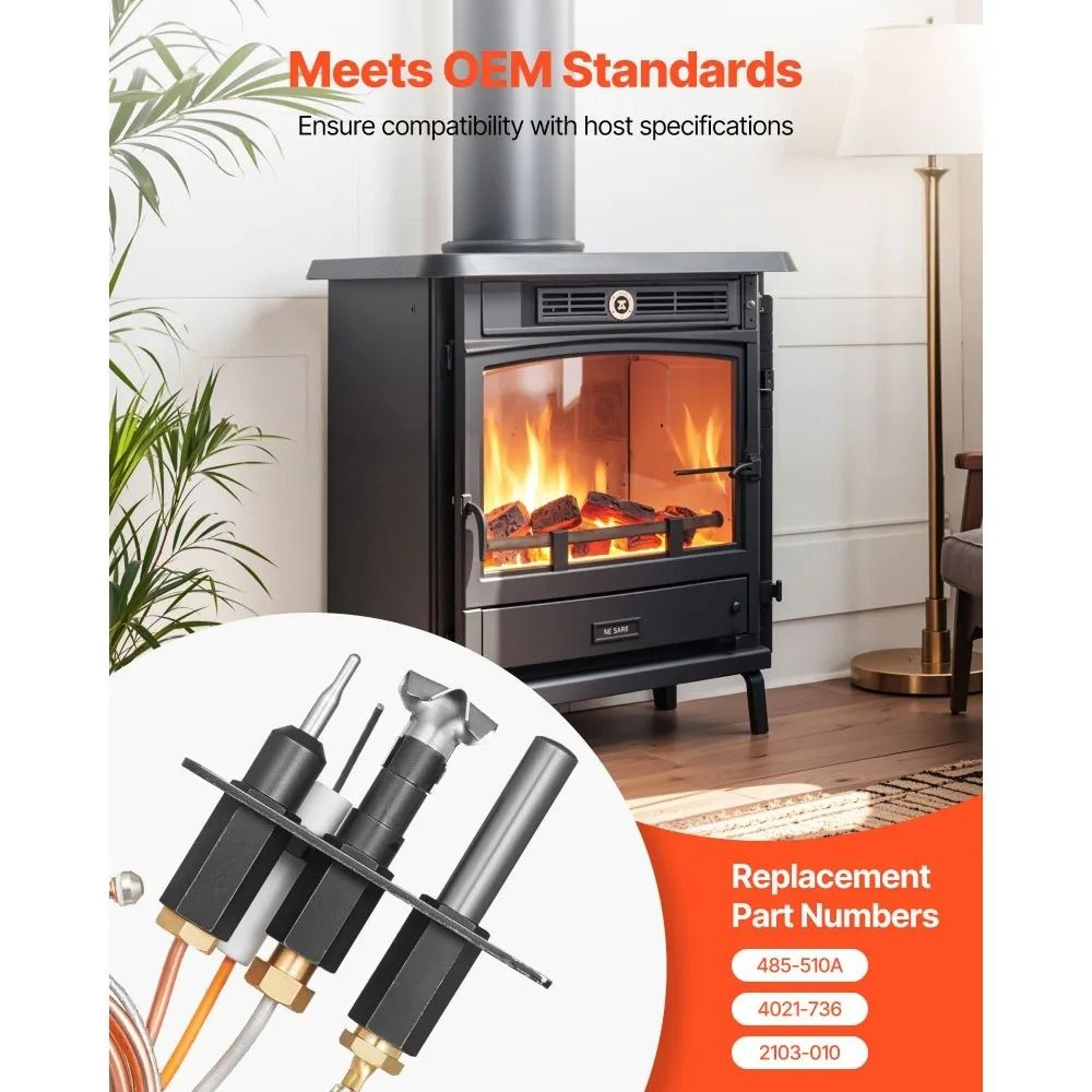 Gas Pilot Assembly Replacement Kit For Fireplace Natural Gas Ignition 1