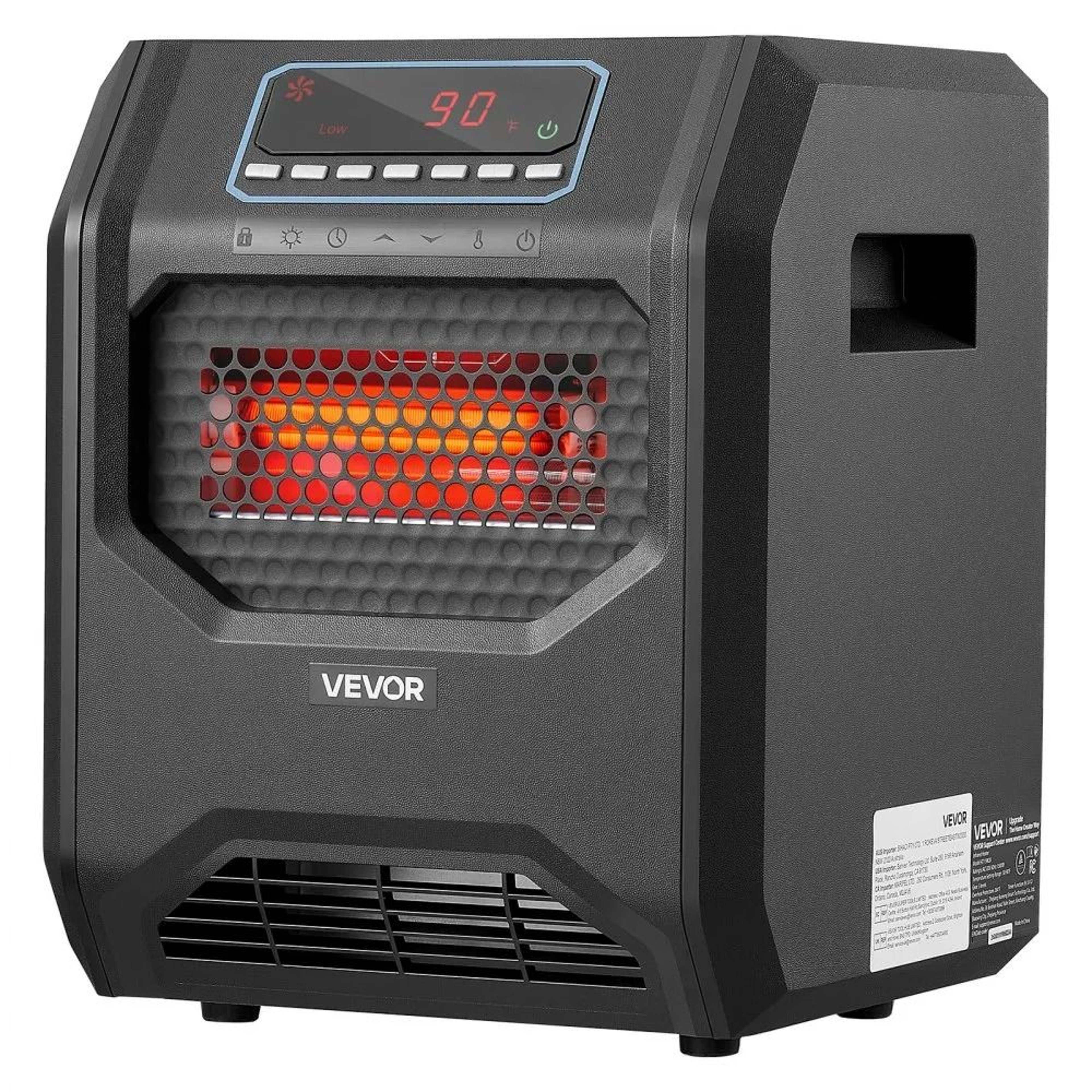 1500W Infrared Heater Portable Electric Space Heater With Remote Control 9