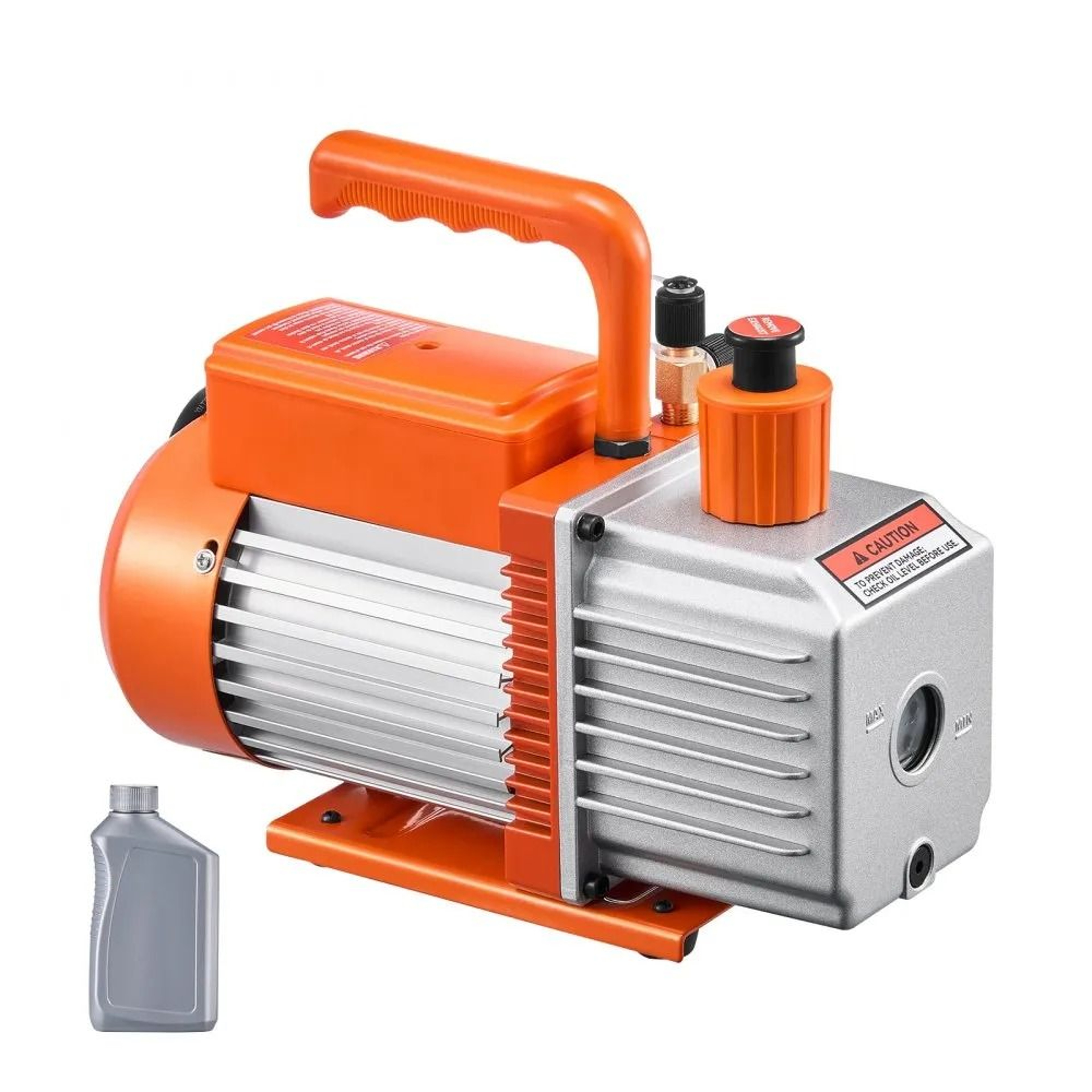 6 CFM HVAC Vacuum Pump 2 Stage Rotary Vane AC Refrigerant Service Pump 10
