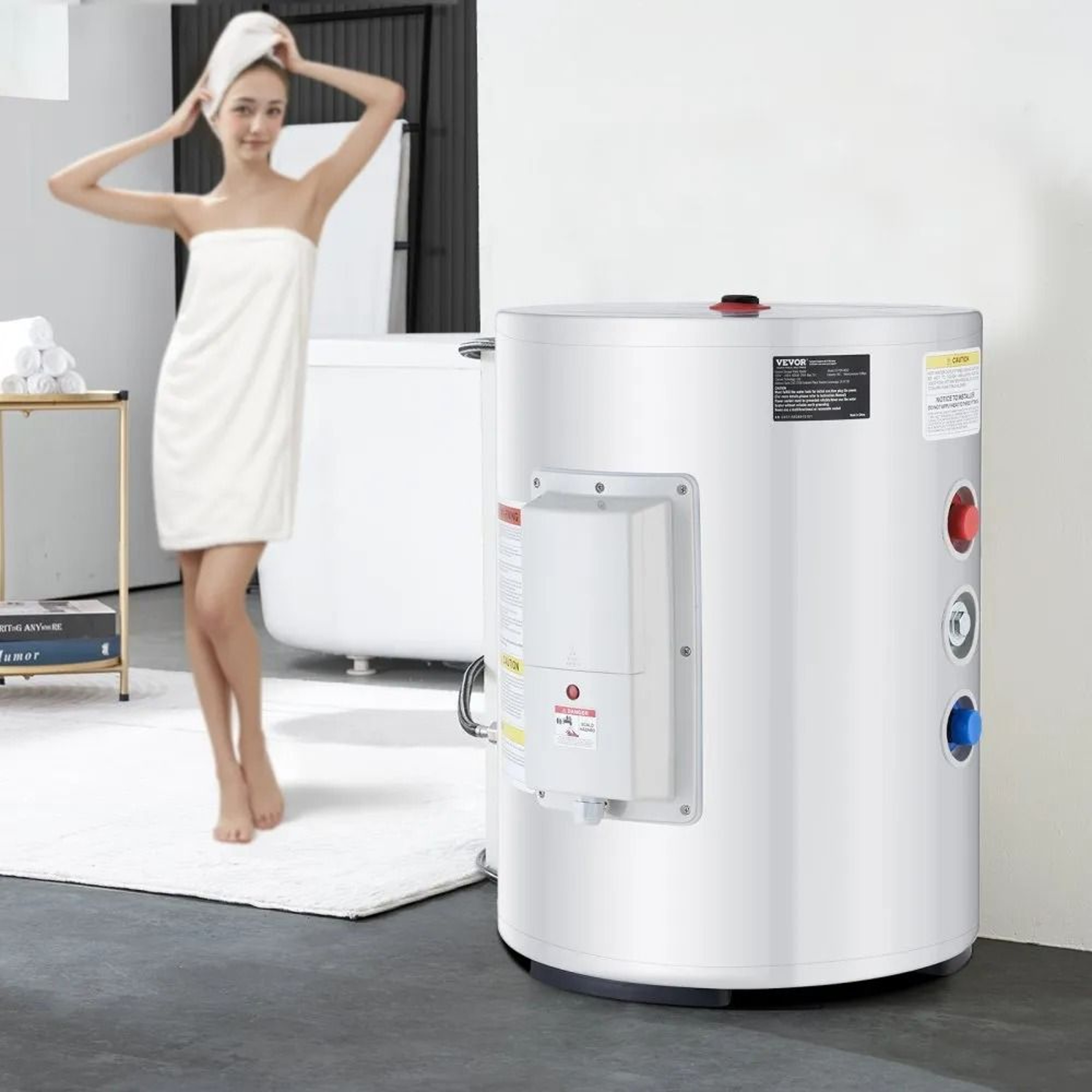 10 Gallon Electric Water Heater With LED Display For Instant Hot Water 6