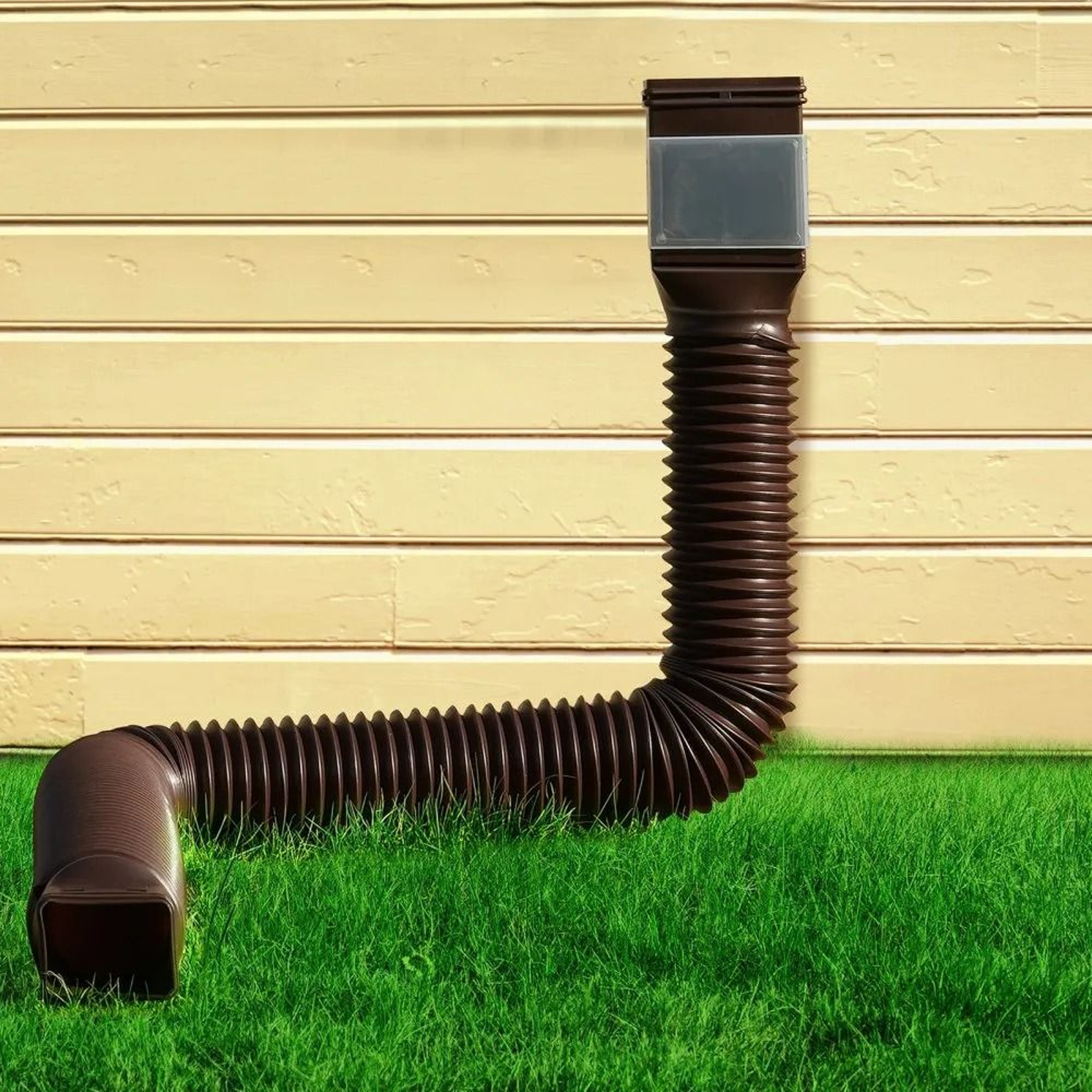 Flexible Rain Gutter Downspout Extension 63 Inch Adjustable Drainage Extender With Adapters 5