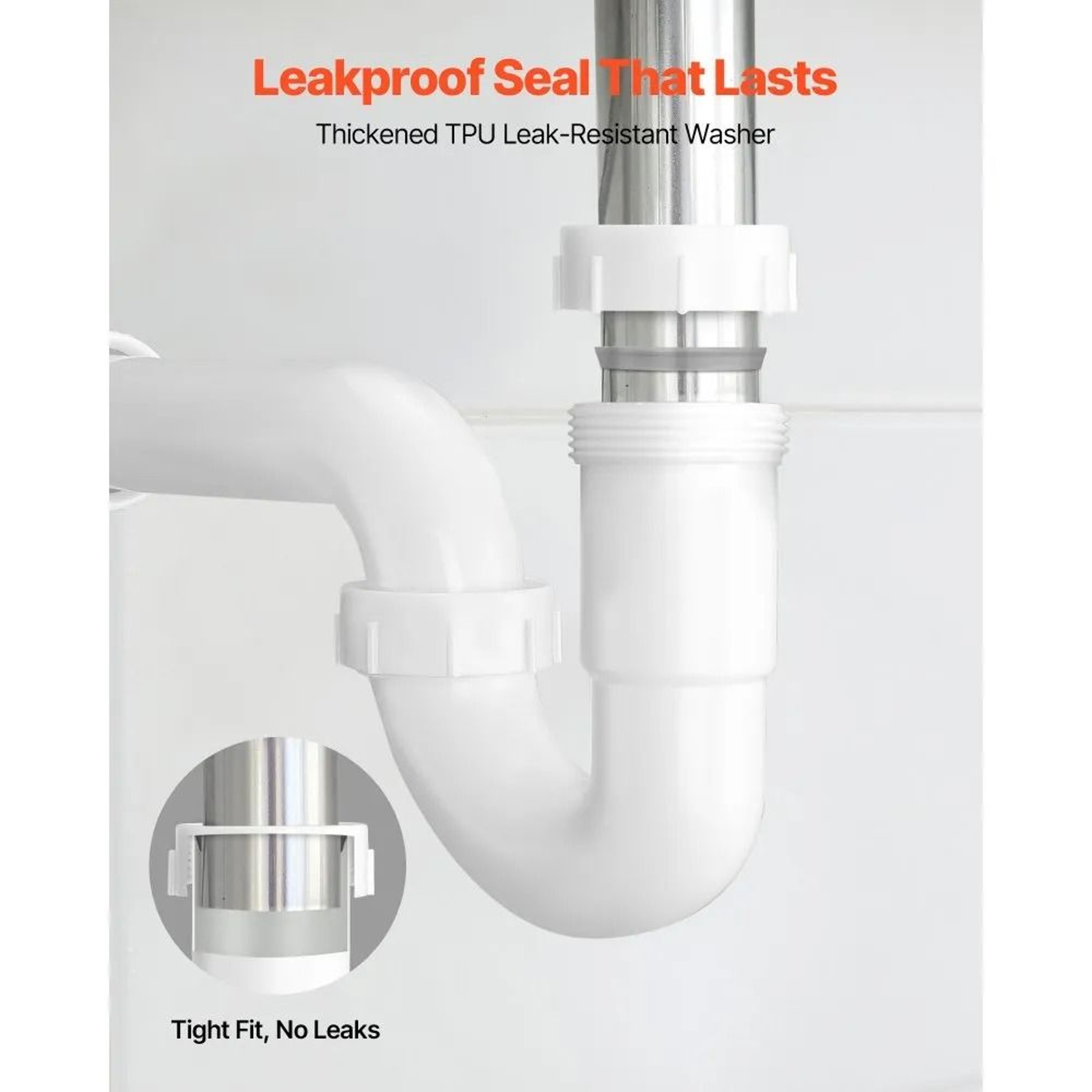15 Inch P Trap Sink Drain Kit With Leak Resistant Seal For Kitchen Bathroom Plumbing 5