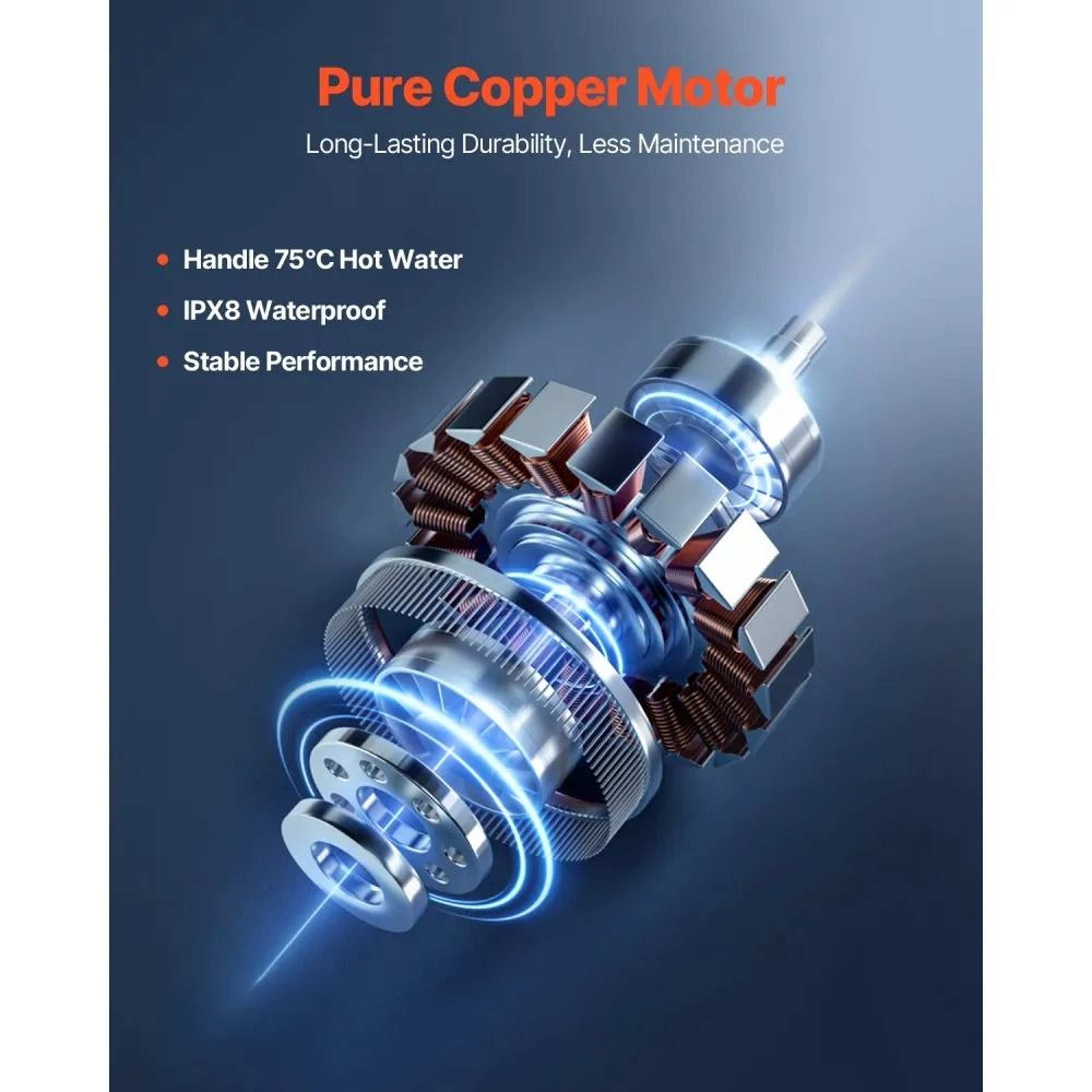 900W Macerator Pump 48 GPM Wastewater Disposal Pump For Toilet Sink Shower And Basement 2