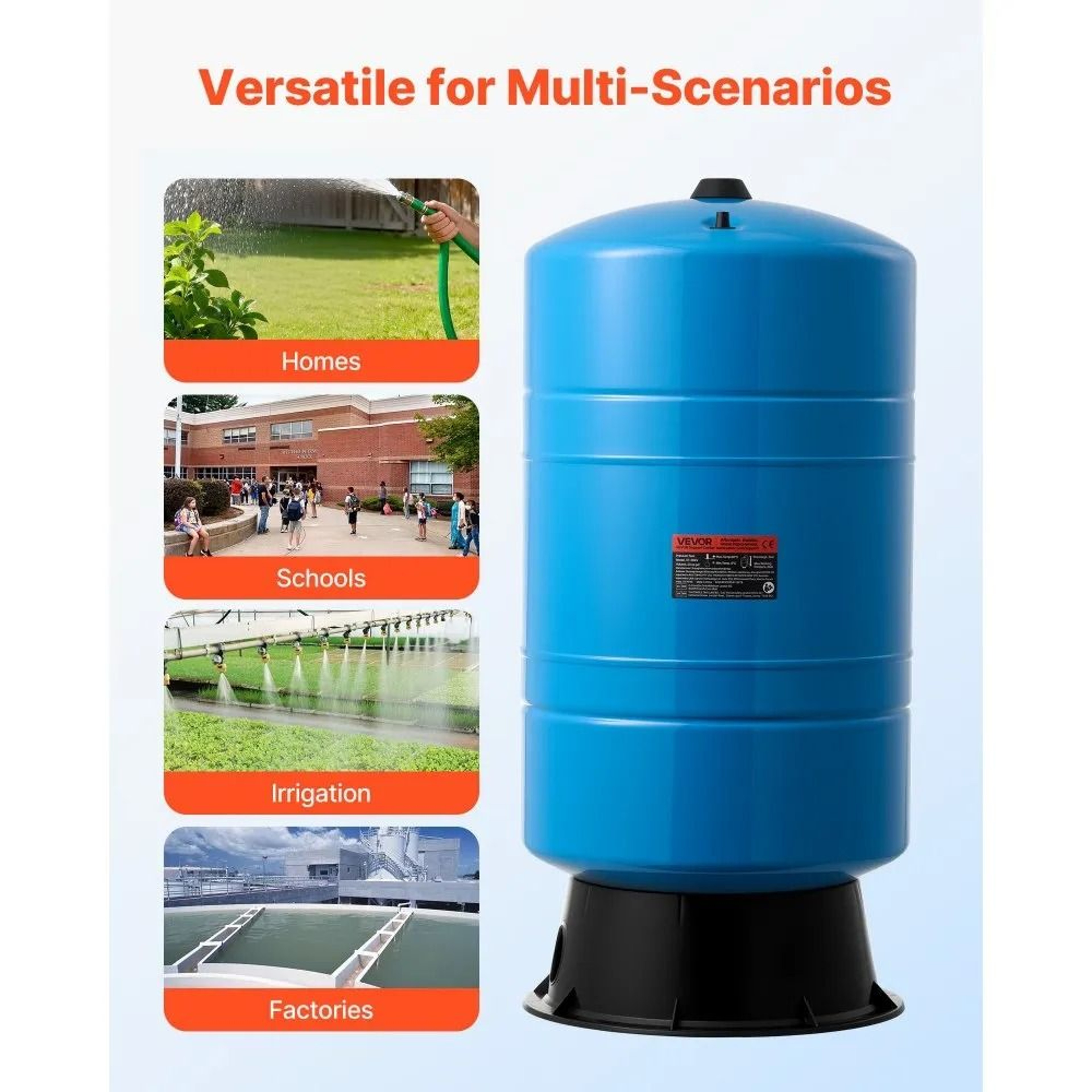 20 Gallon Vertical Well Pressure Tank Pre Charged Water Storage Tank For Well Pump Systems 2