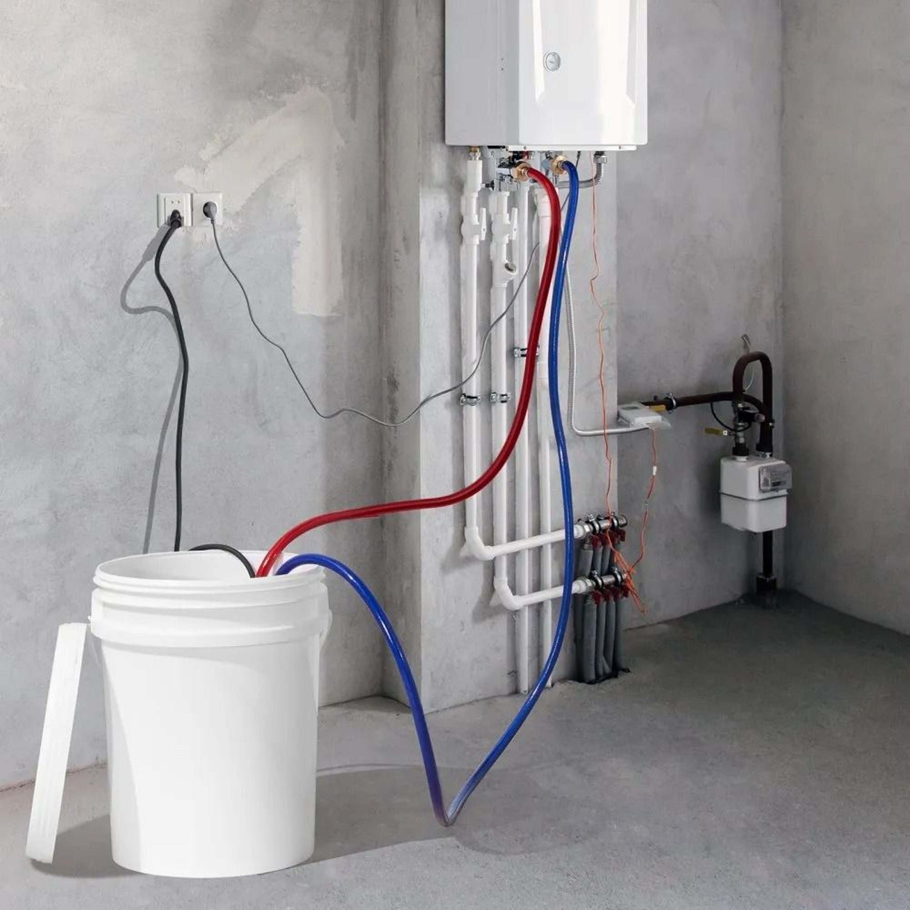 Tankless Water Heater Flush Kit With Pump 5 Gallon Bucket And Descaling Accessories 6