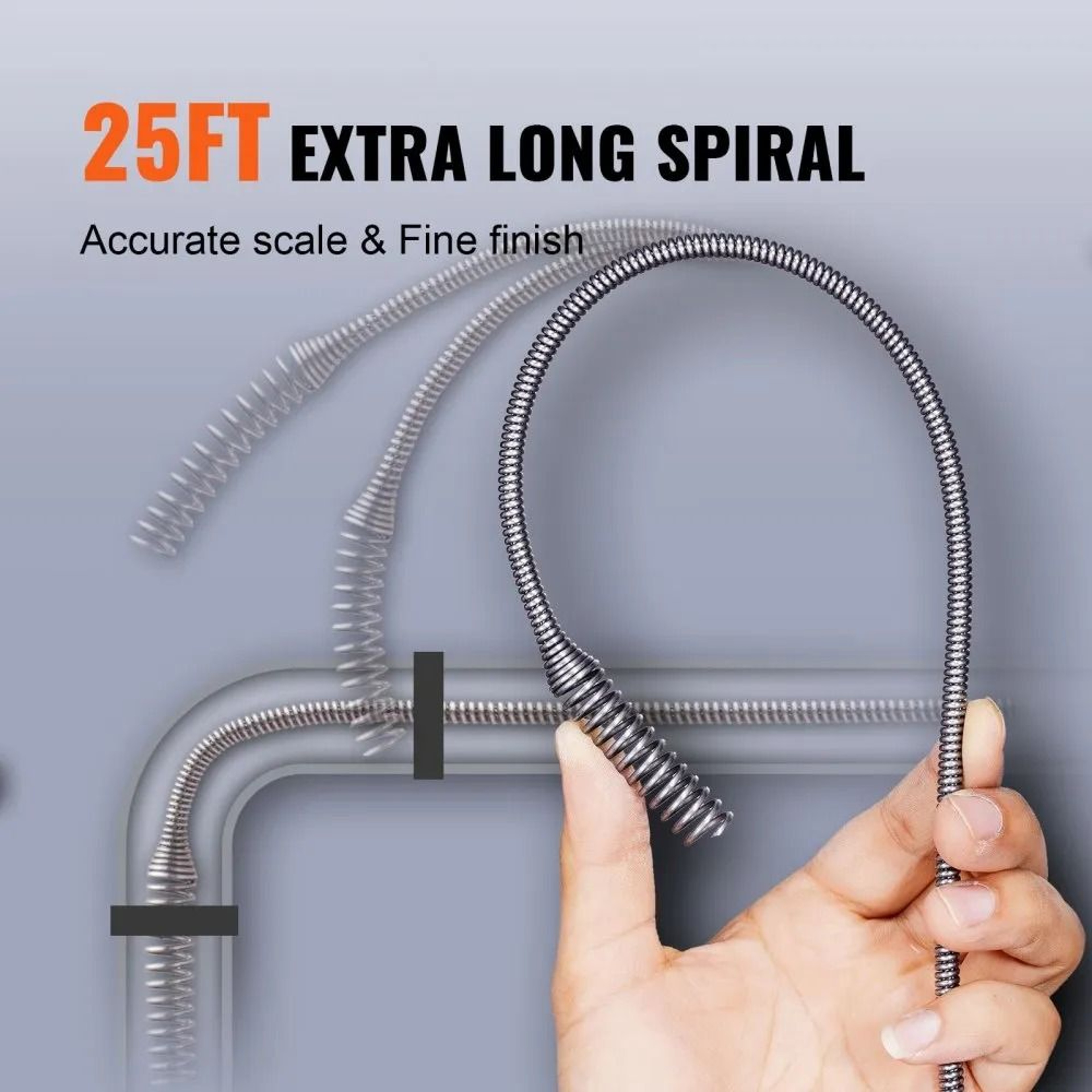 25Ft Drain Auger Plumbing Snake With Drill Adapter For Easy Clog Removal 5