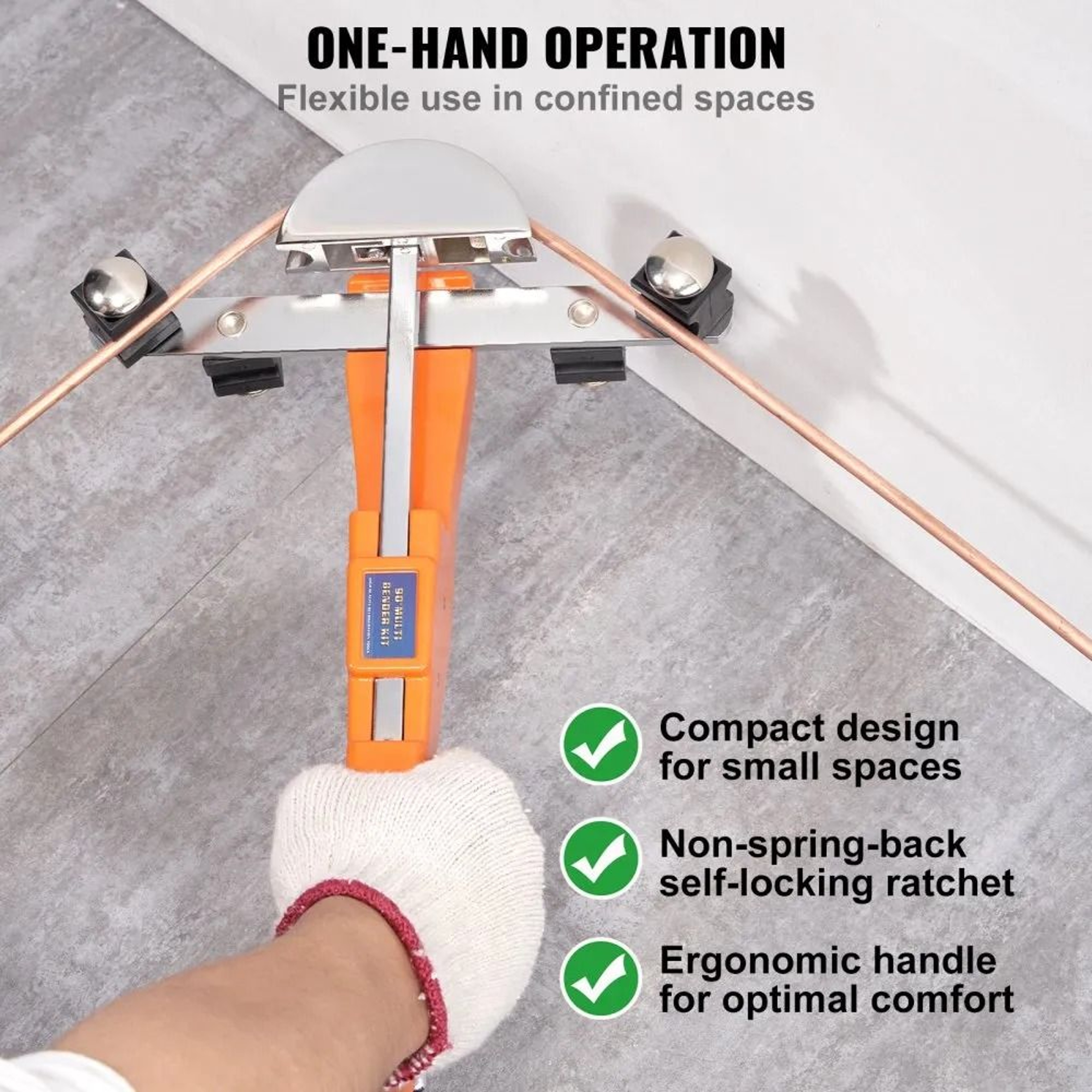 Ratcheting Tube Bender 14 To 78 Inch Copper Pipe Bending Tool Kit With 7 Dies 1