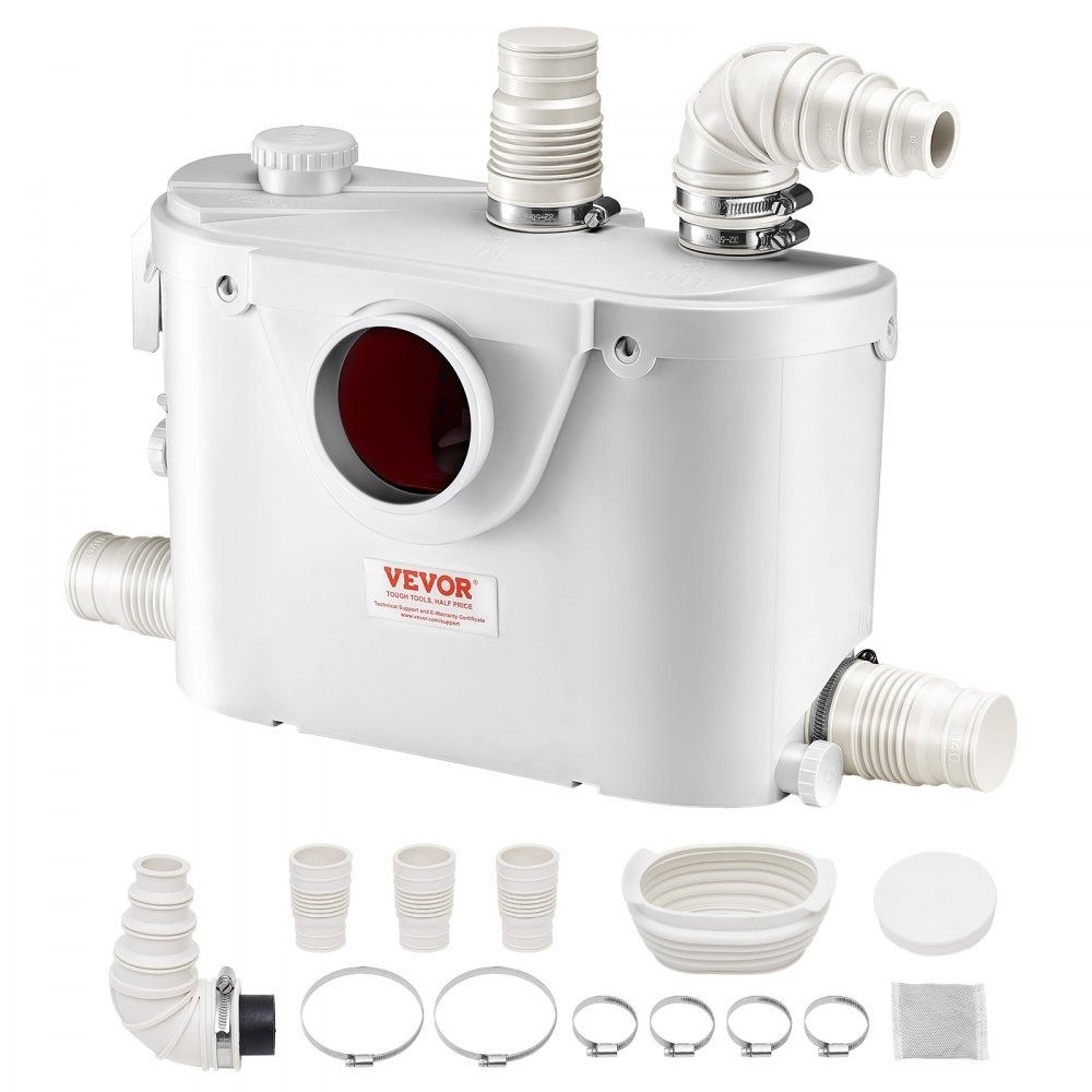 Macerator Pump 500W 29 GPM High Flow Toilet Sewerage Pump With 26 Ft Lift 0