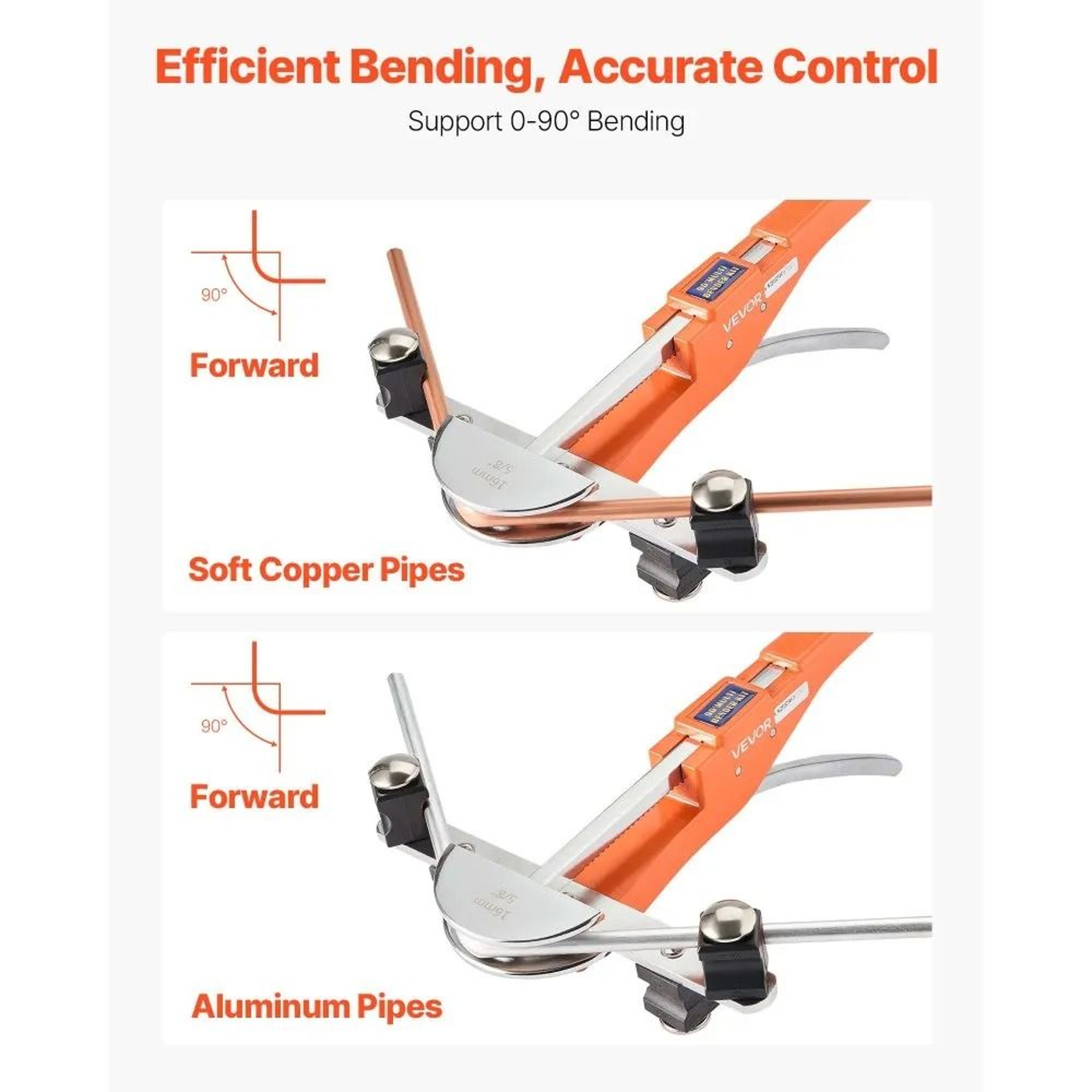 Tubing Bender Kit 14 To 78 Inch Ratcheting Tube Pipe Bender With 7 Dies For HVAC Copper Aluminum Tu 5