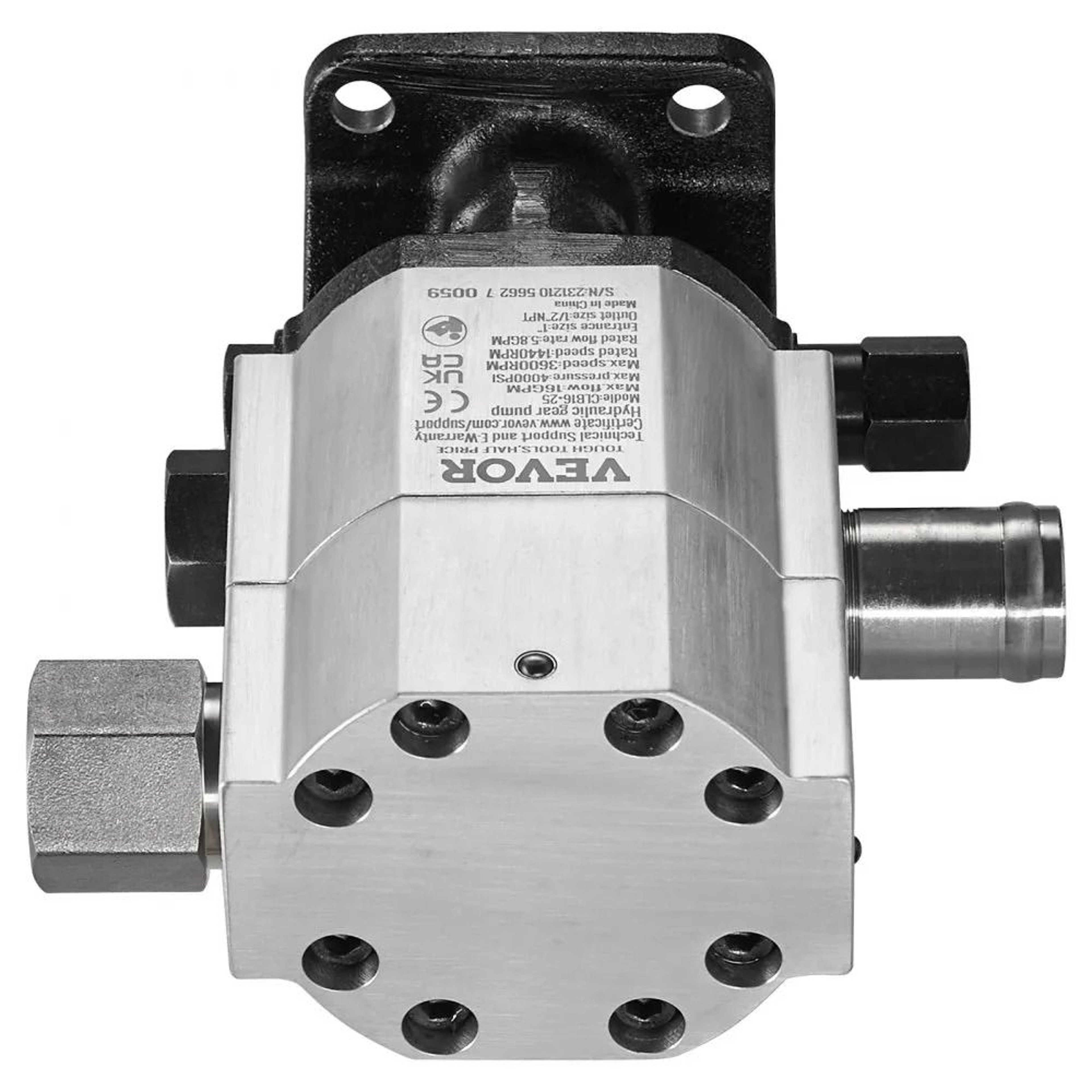 16 GPM Hydraulic Log Splitter Pump 2 Stage 4000 PSI Gear Pump For Wood Splitters 9