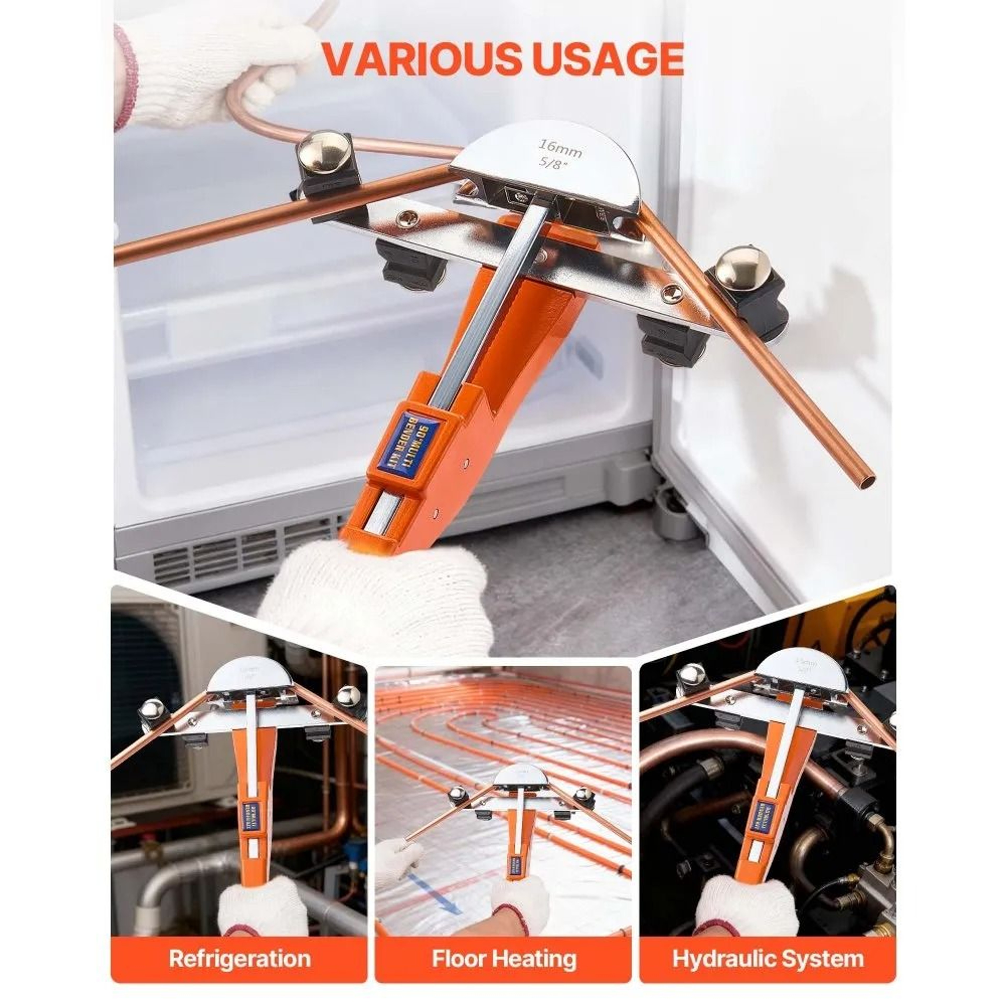Ratcheting Tube Bender Kit 14 To 78 Inch Copper Pipe Bending Tool 2