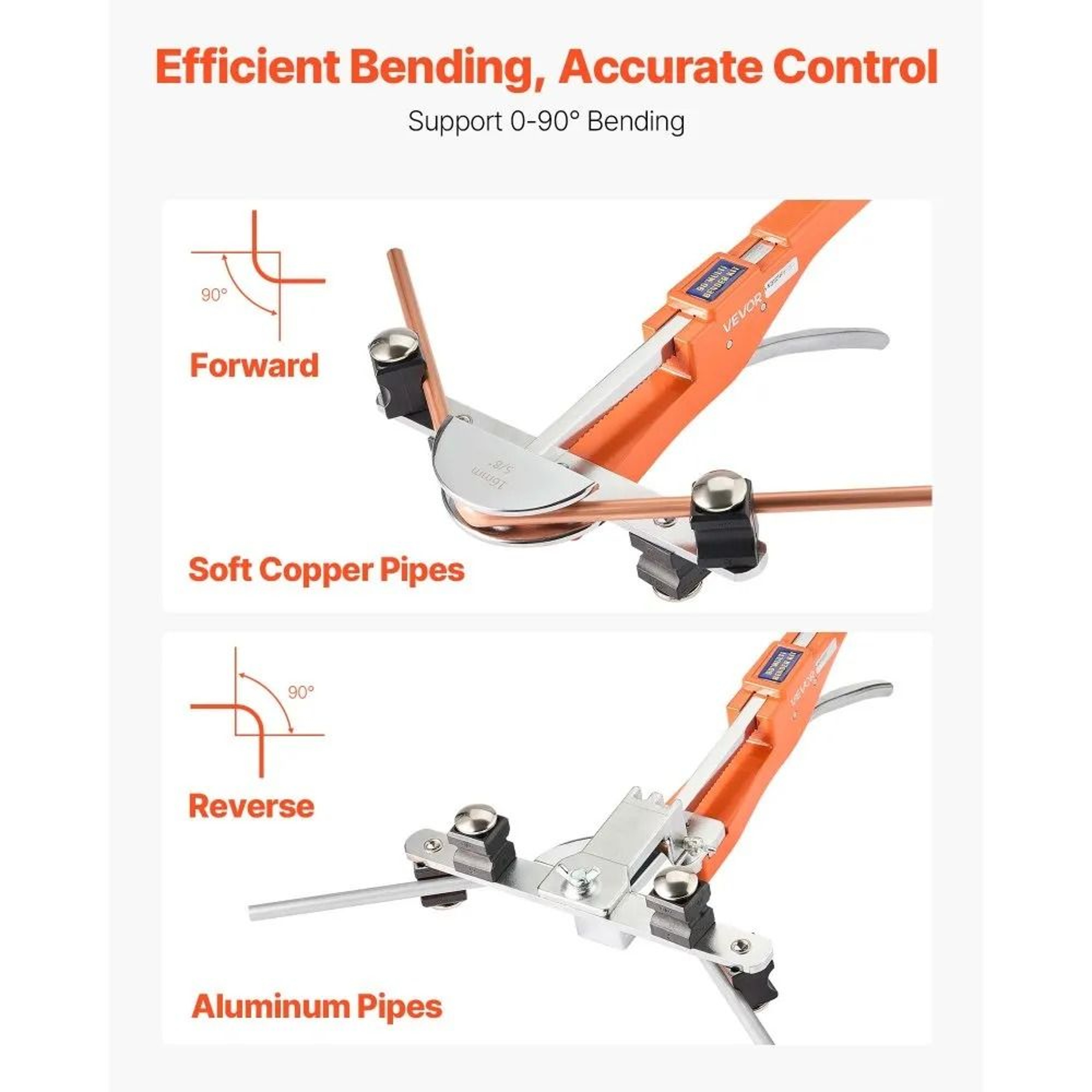 Ratcheting Tube Bender Kit 14 To 78 Inch Copper Pipe Bending Tool 6