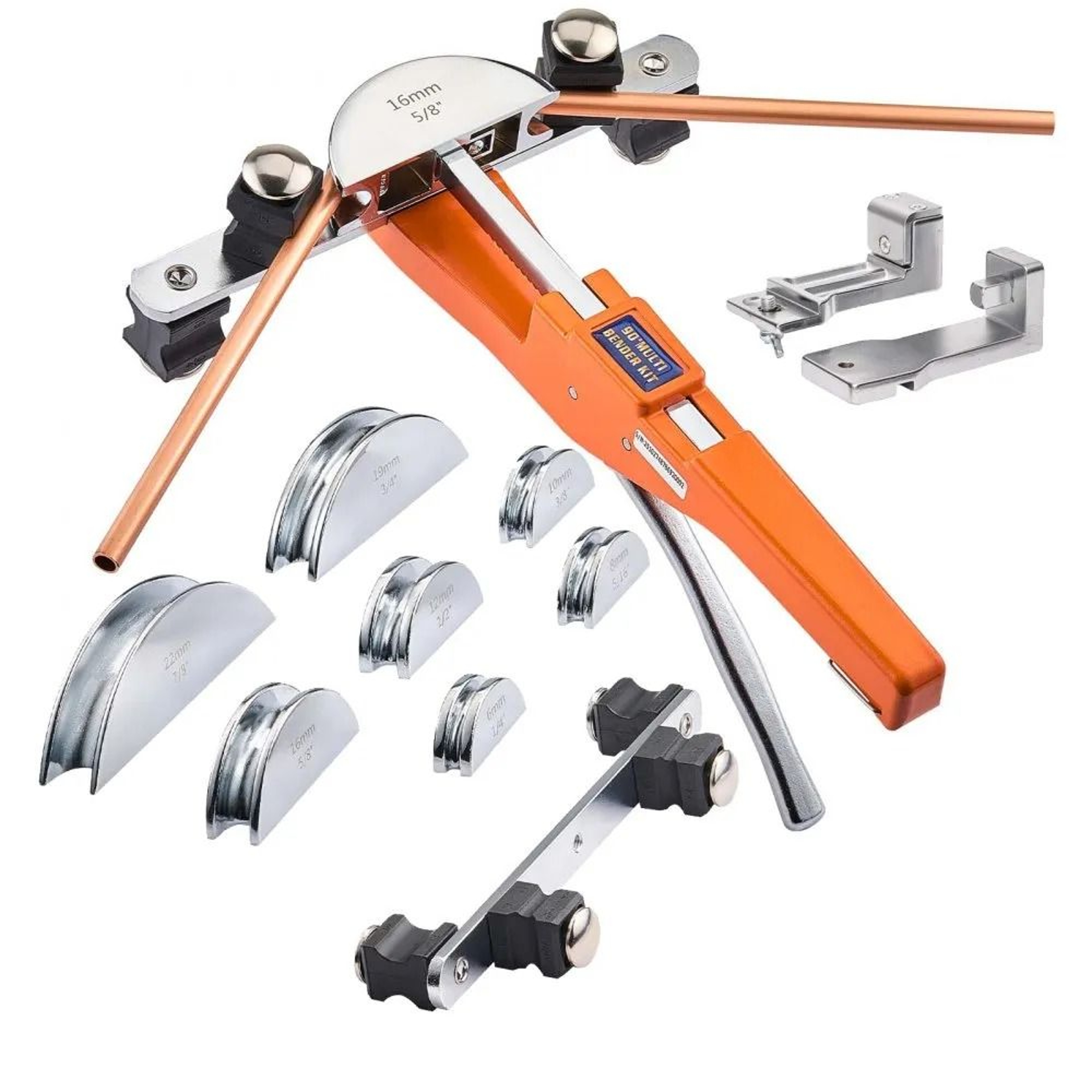 Ratcheting Tube Bender Kit 14 To 78 Inch Copper Pipe Bending Tool 0