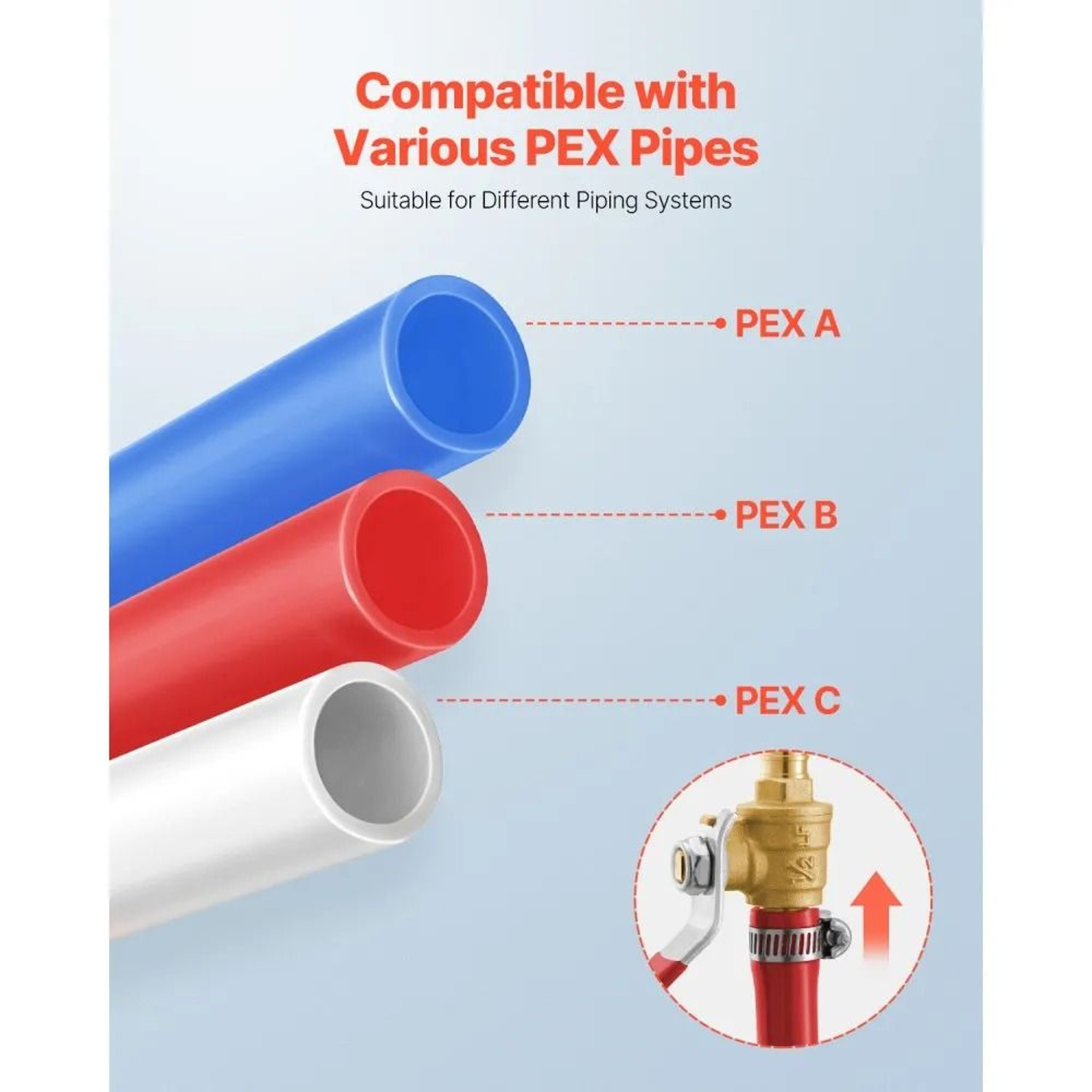 12 In PEX Brass Ball Valve 10 Pack Full Port Quarter Turn Water Shut Off Valves 4