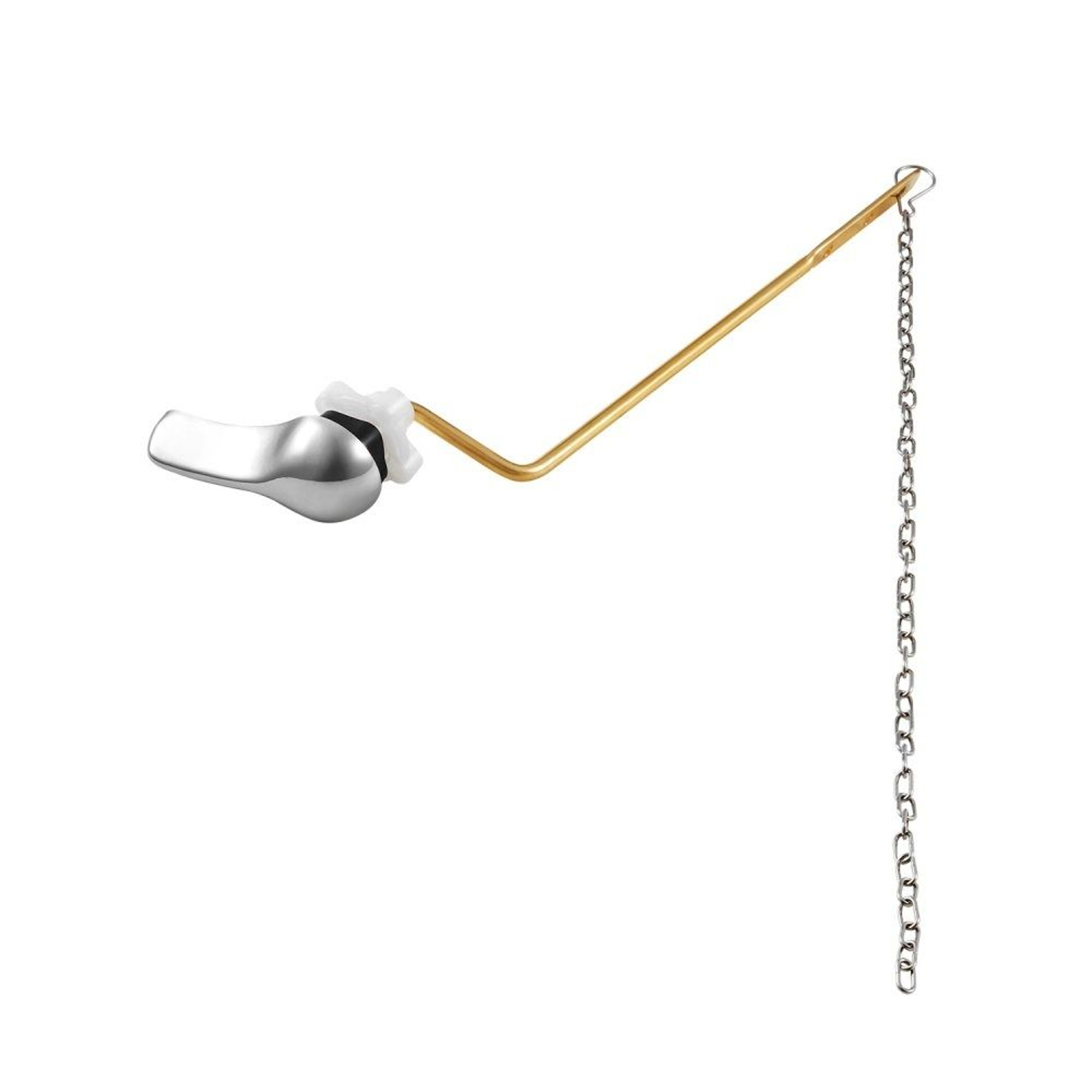 Universal Toilet Handle Replacement Kit Chrome Side Mount Flush Lever With Stainless Steel Chain 7