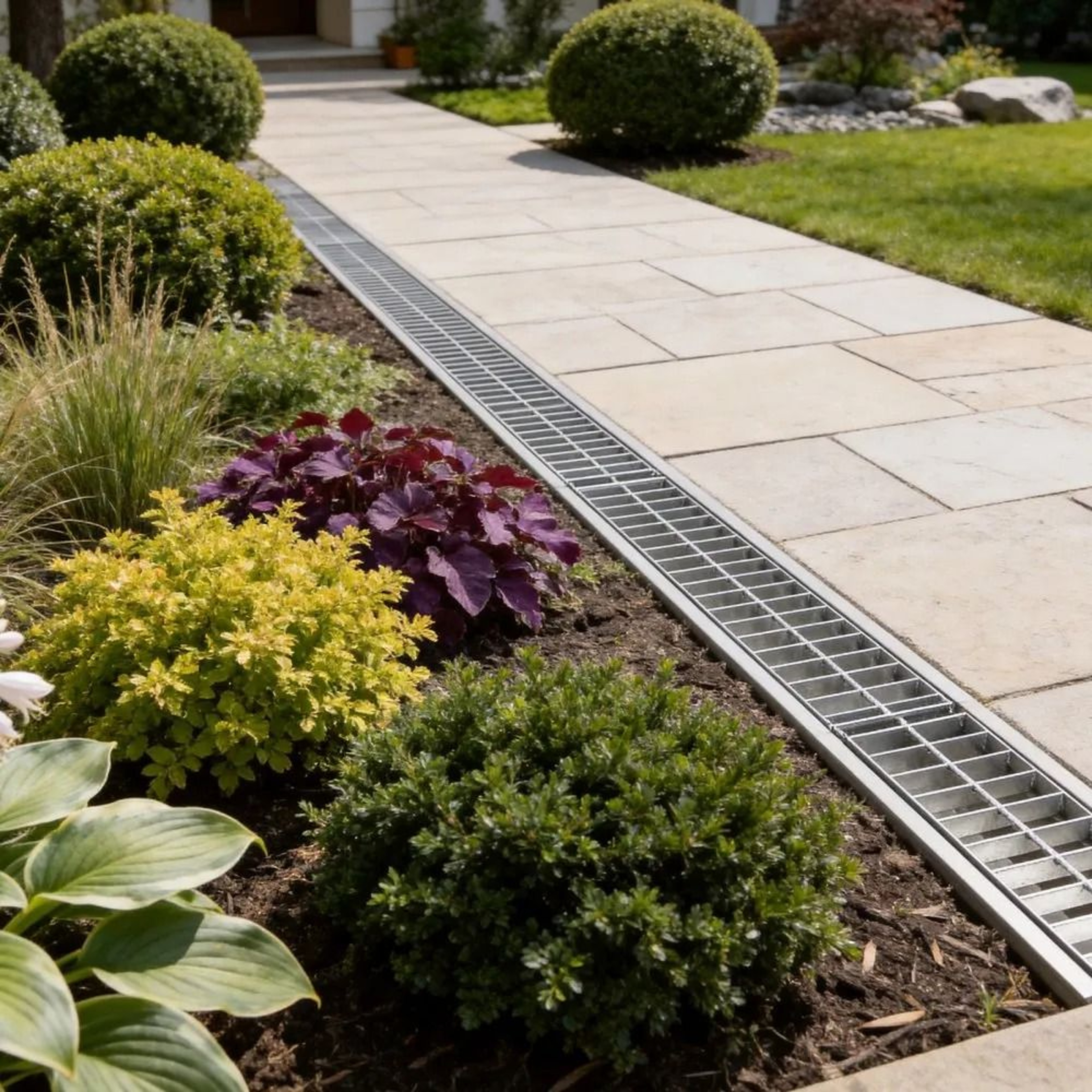 Trench Drain 393 Inch Stainless Steel Linear Channel Drain With Steel Grate For Driveway Patio Pool 4