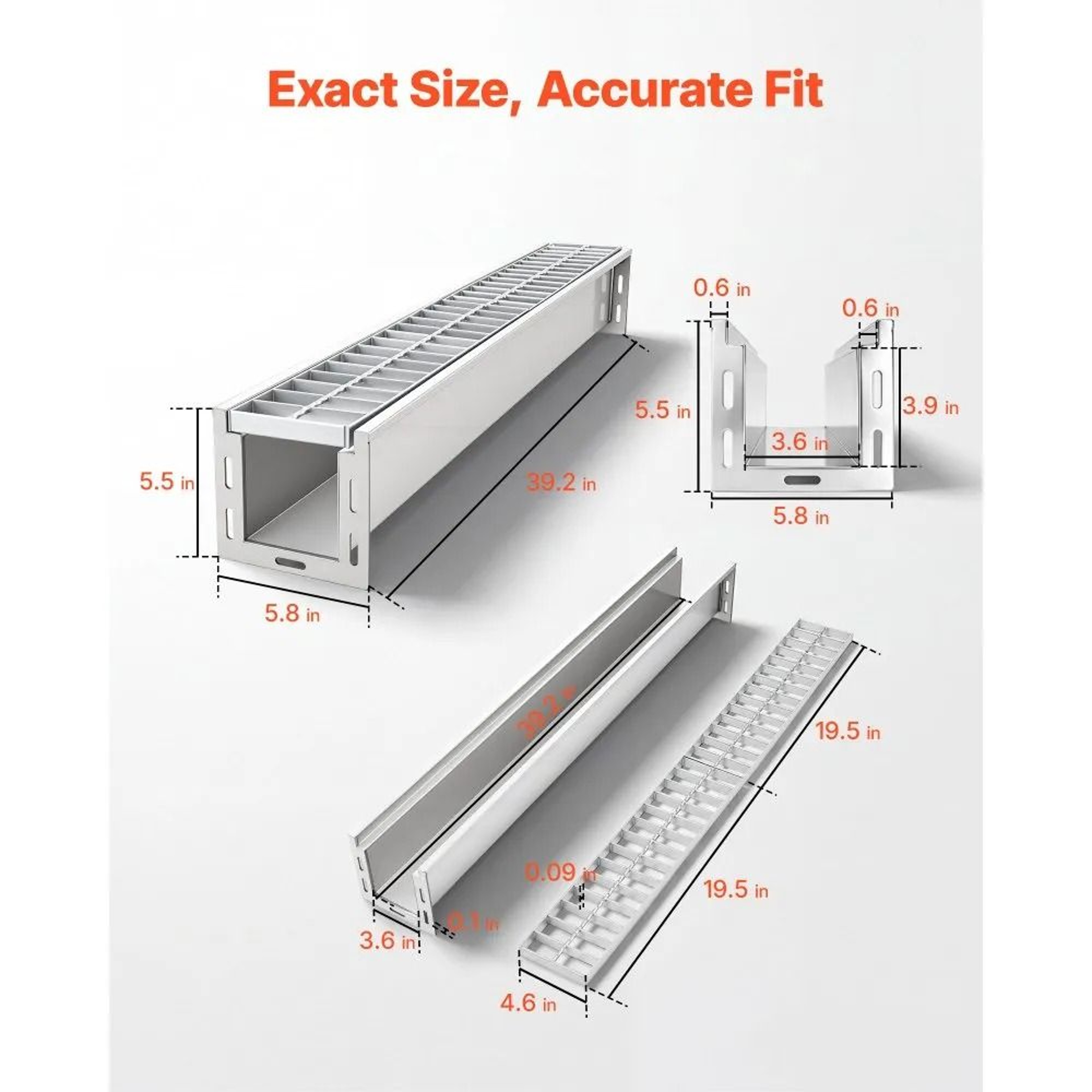 Trench Drain 393 Inch Stainless Steel Linear Channel Drain With Steel Grate For Driveway Patio Pool 3