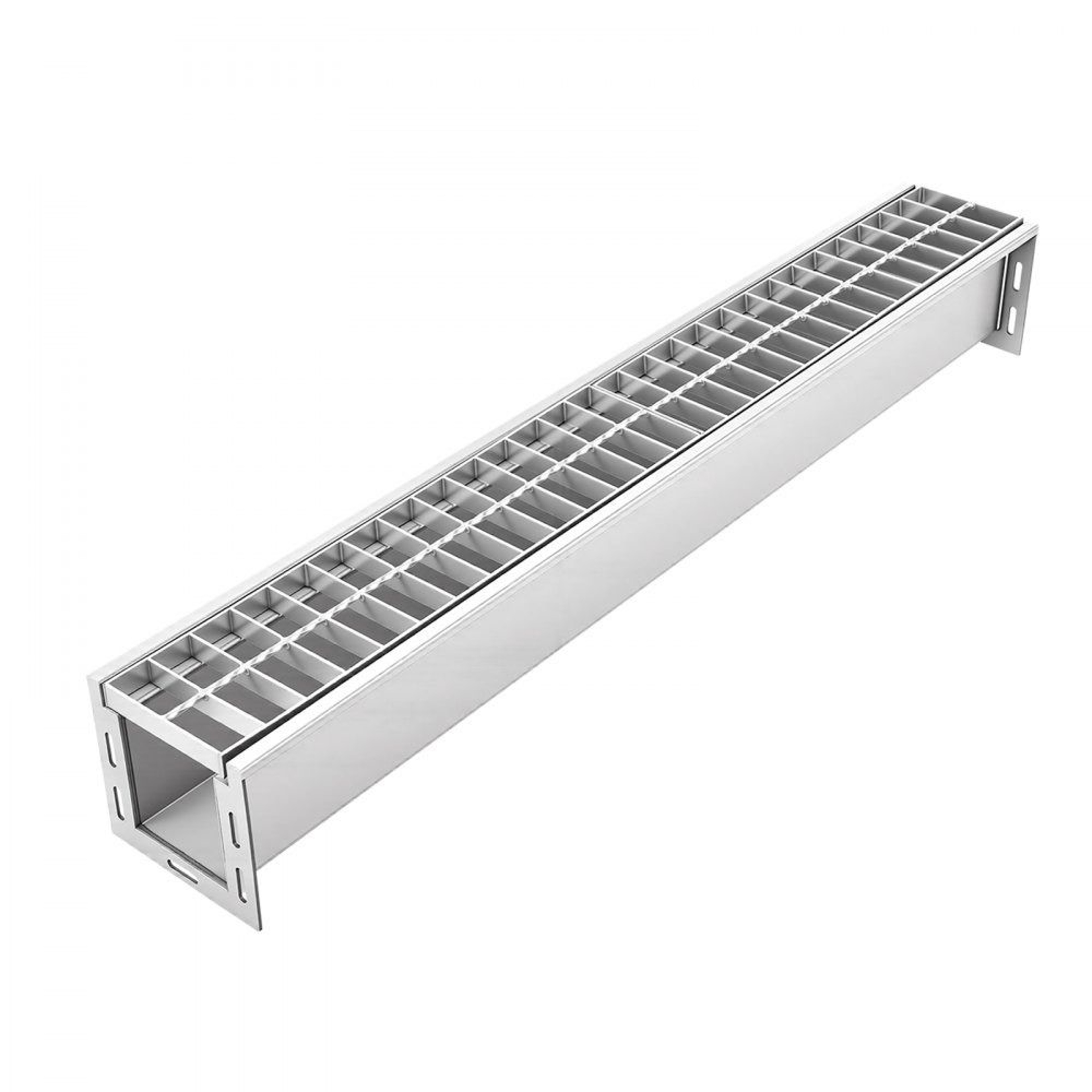 Trench Drain 393 Inch Stainless Steel Linear Channel Drain With Steel Grate For Driveway Patio Pool 0
