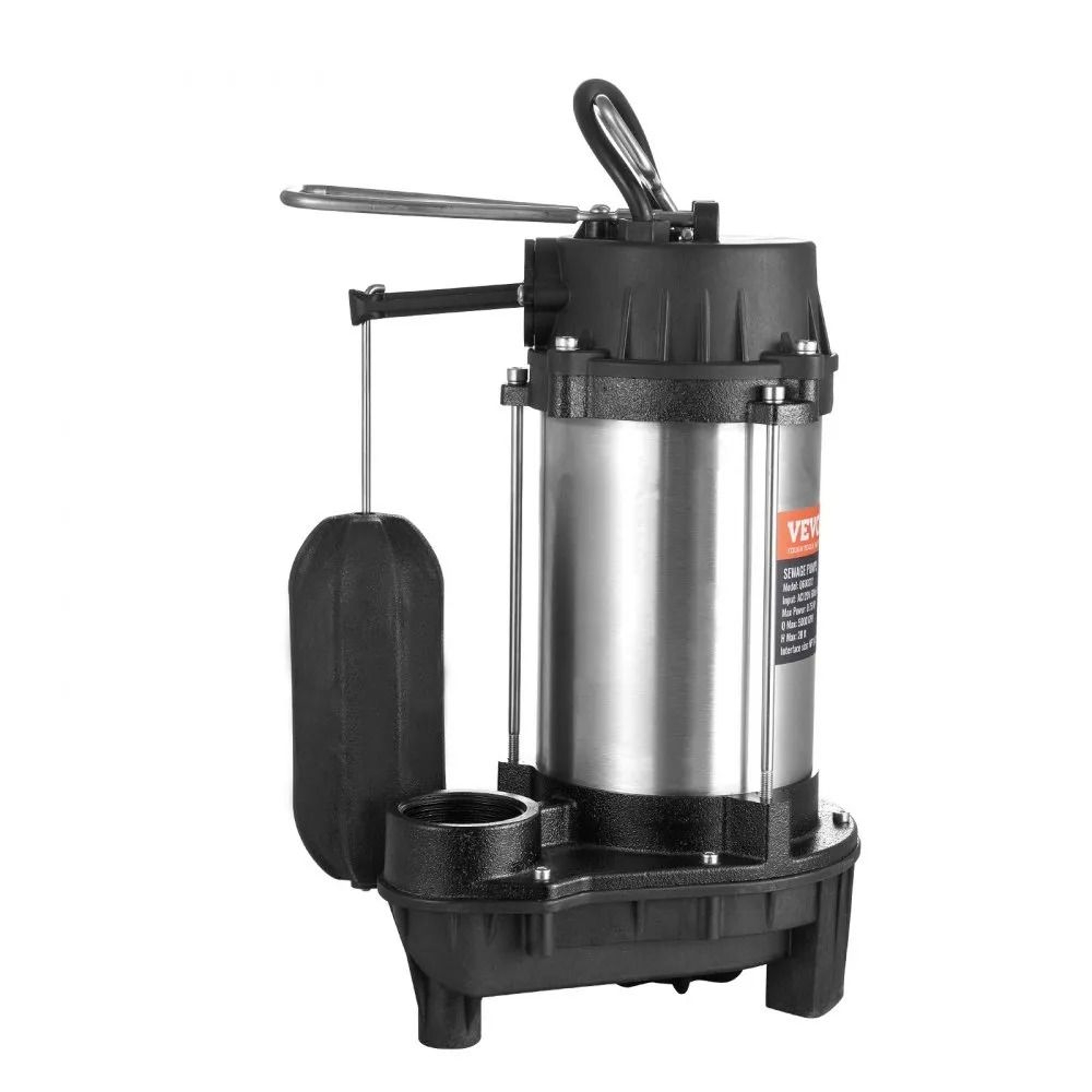 075HP Submersible Sewage Pump 5000 GPH Automatic Drainage Pump With 28 Ft Lift 8