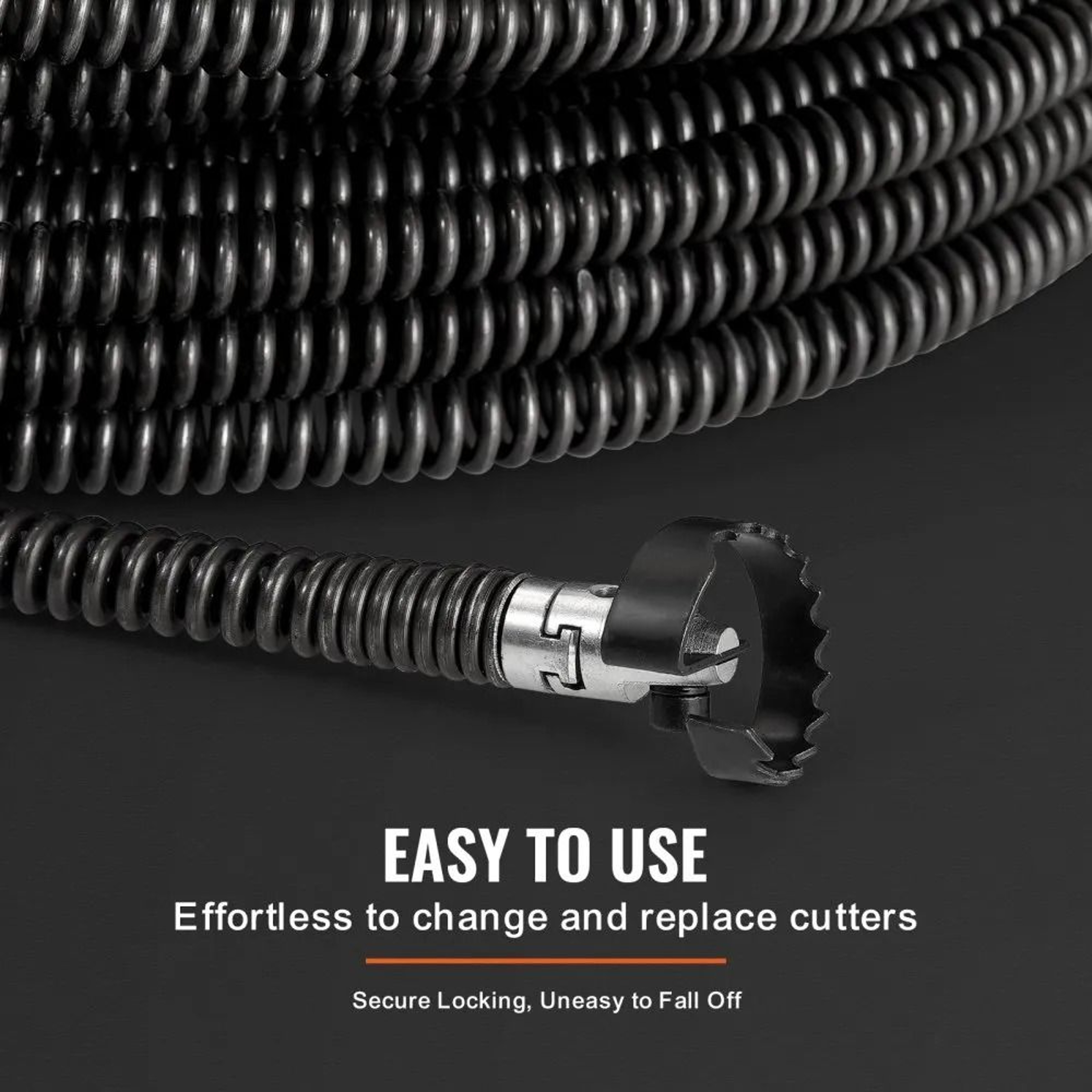Drain Cleaning Cable 100FT X 58 Inch With 7 Cutters For Professional Pipe Unclogging 4
