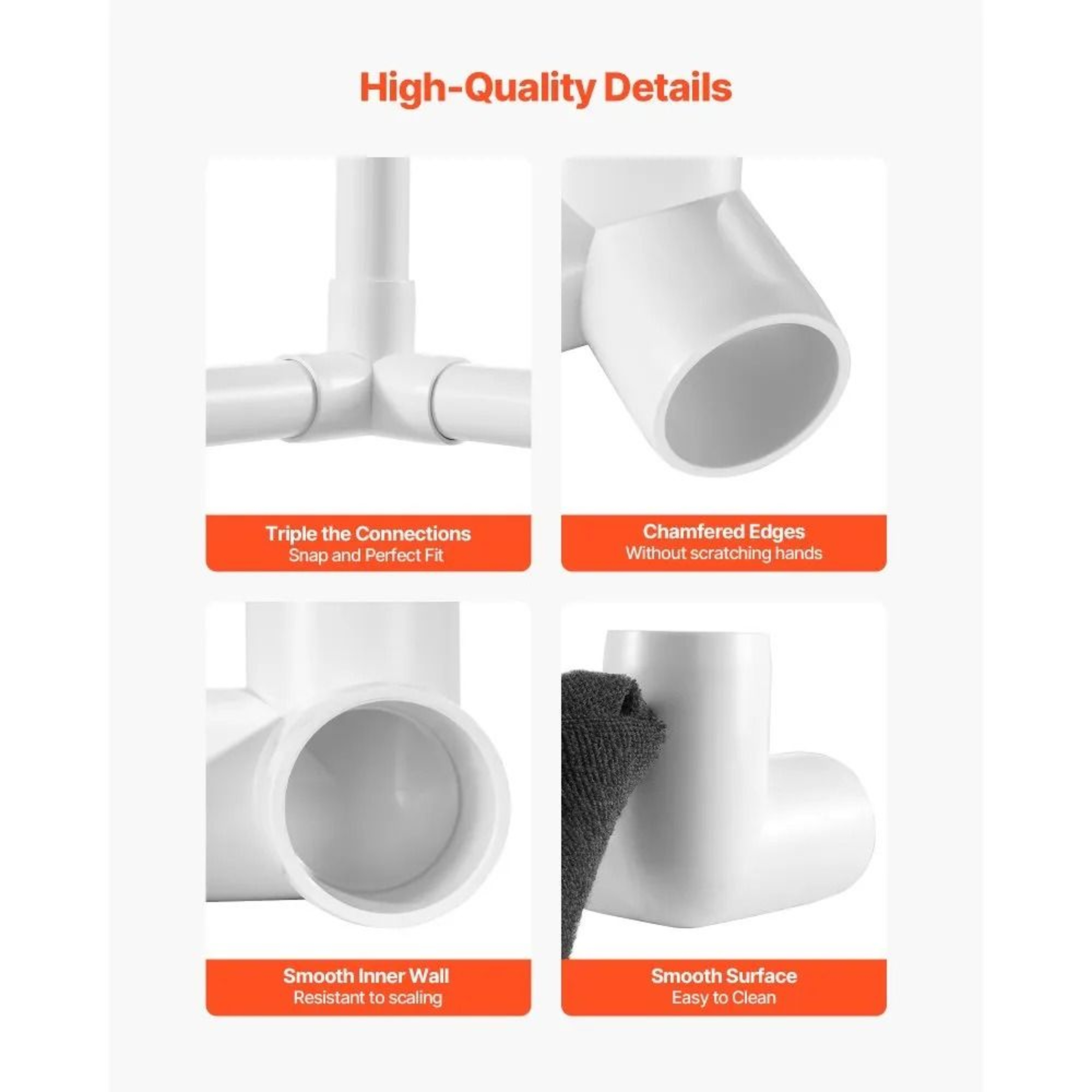 3 Way PVC Fittings 10 Pack 1 Inch Pipe Tee Connectors For DIY Frames Storage Racks And Garden Proje 5