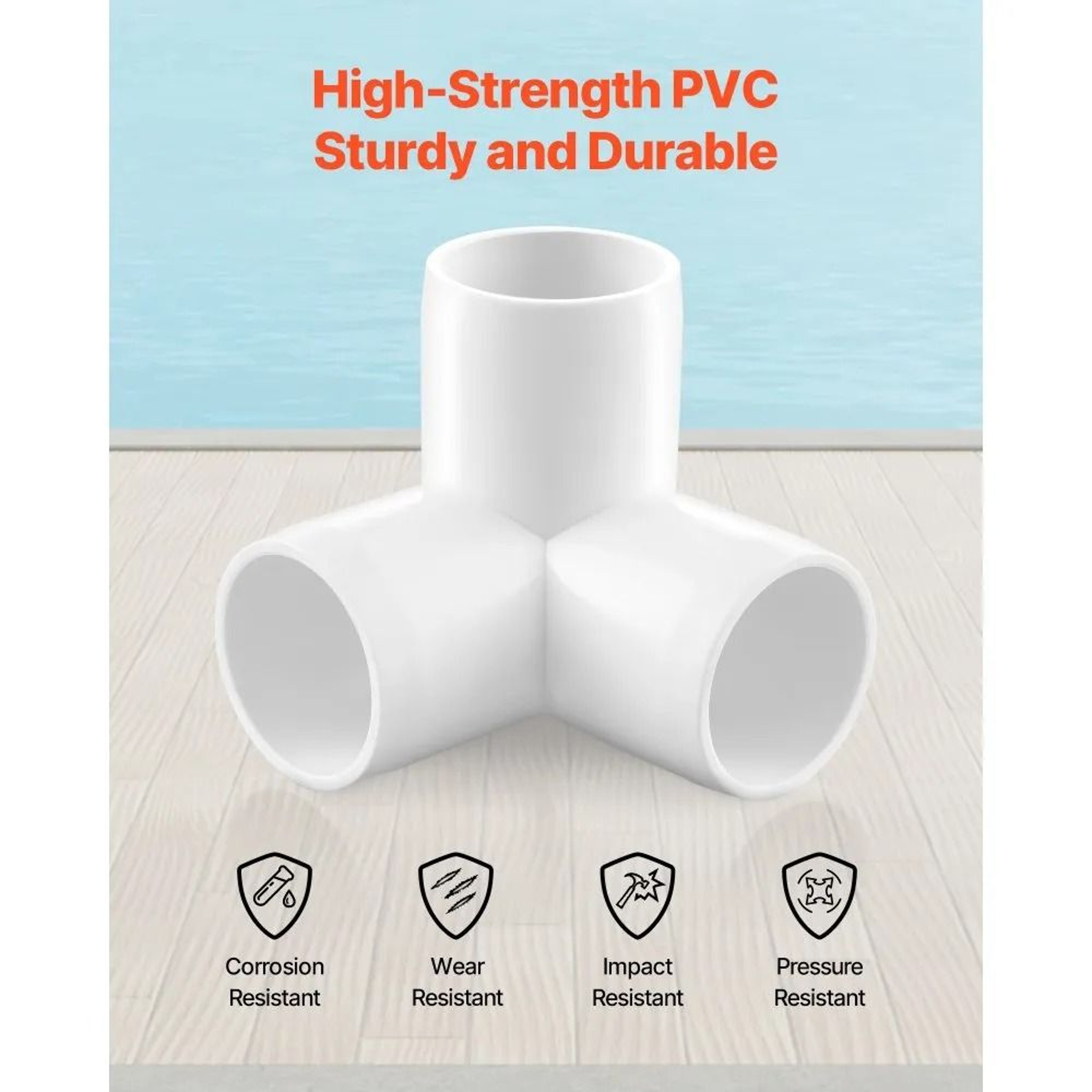 3 Way PVC Fittings 10 Pack 1 Inch Pipe Tee Connectors For DIY Frames Storage Racks And Garden Proje 1