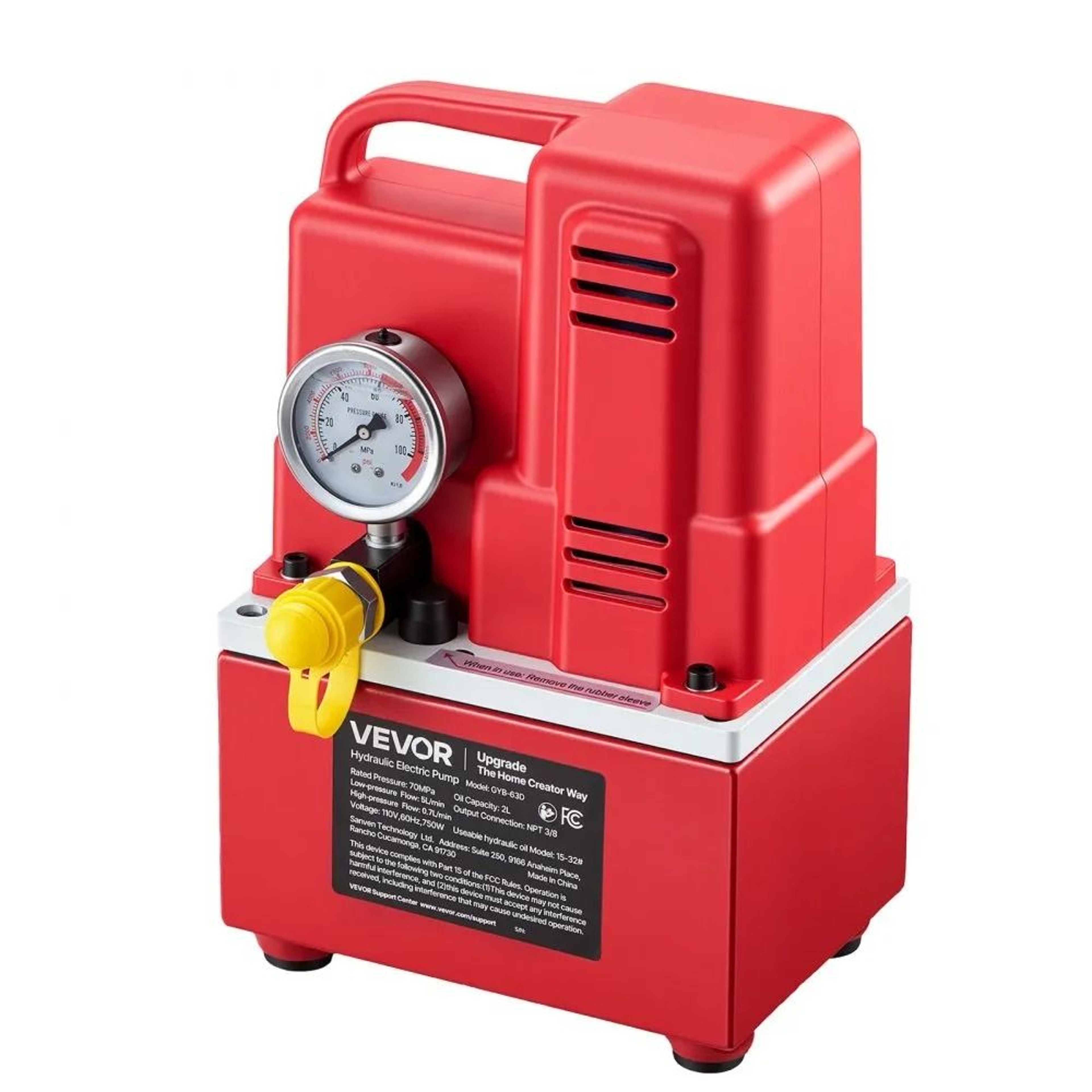 Electric Hydraulic Pump 10000 PSI 750W Single Acting Power Unit 7
