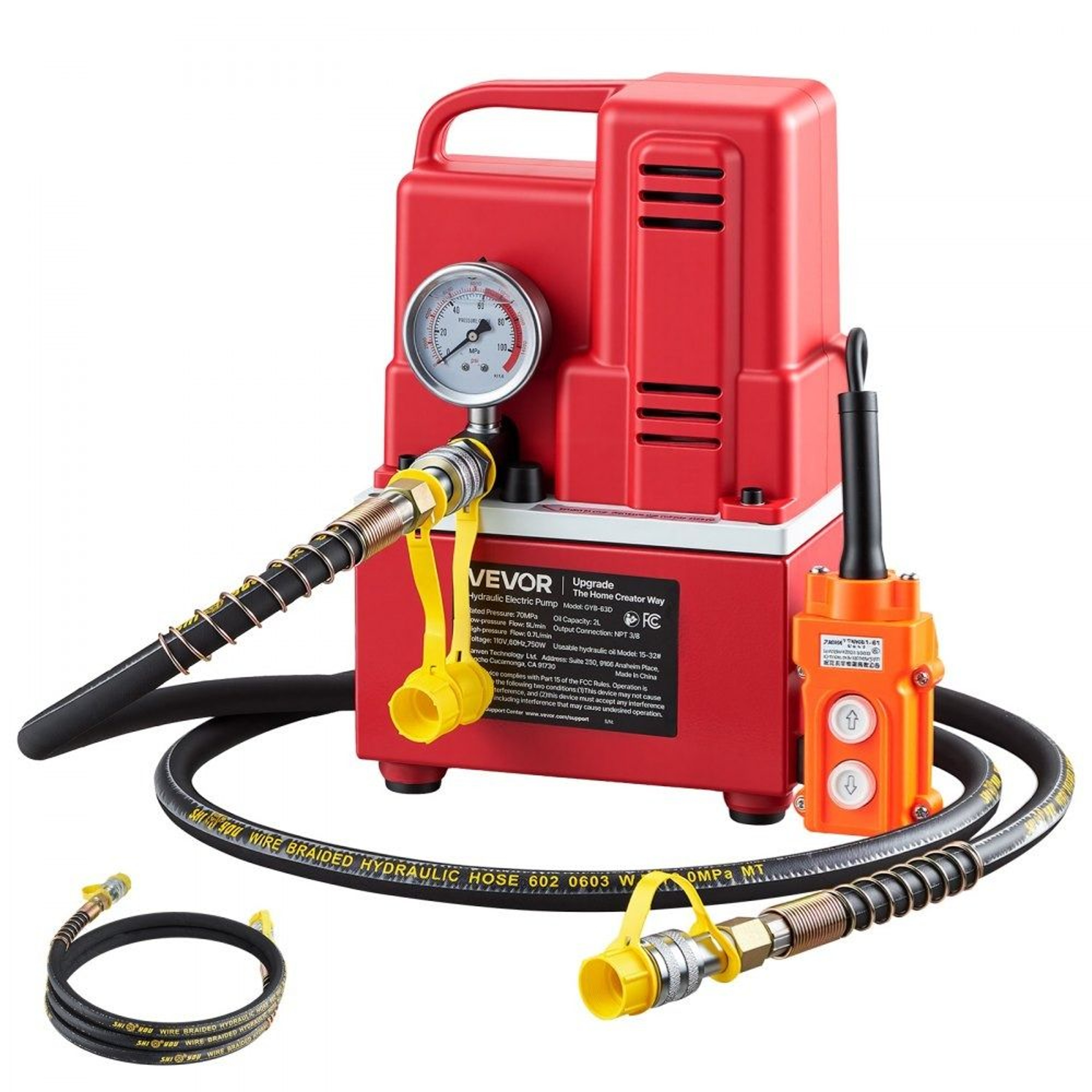 Electric Hydraulic Pump 10000 PSI 750W Single Acting Power Unit 0